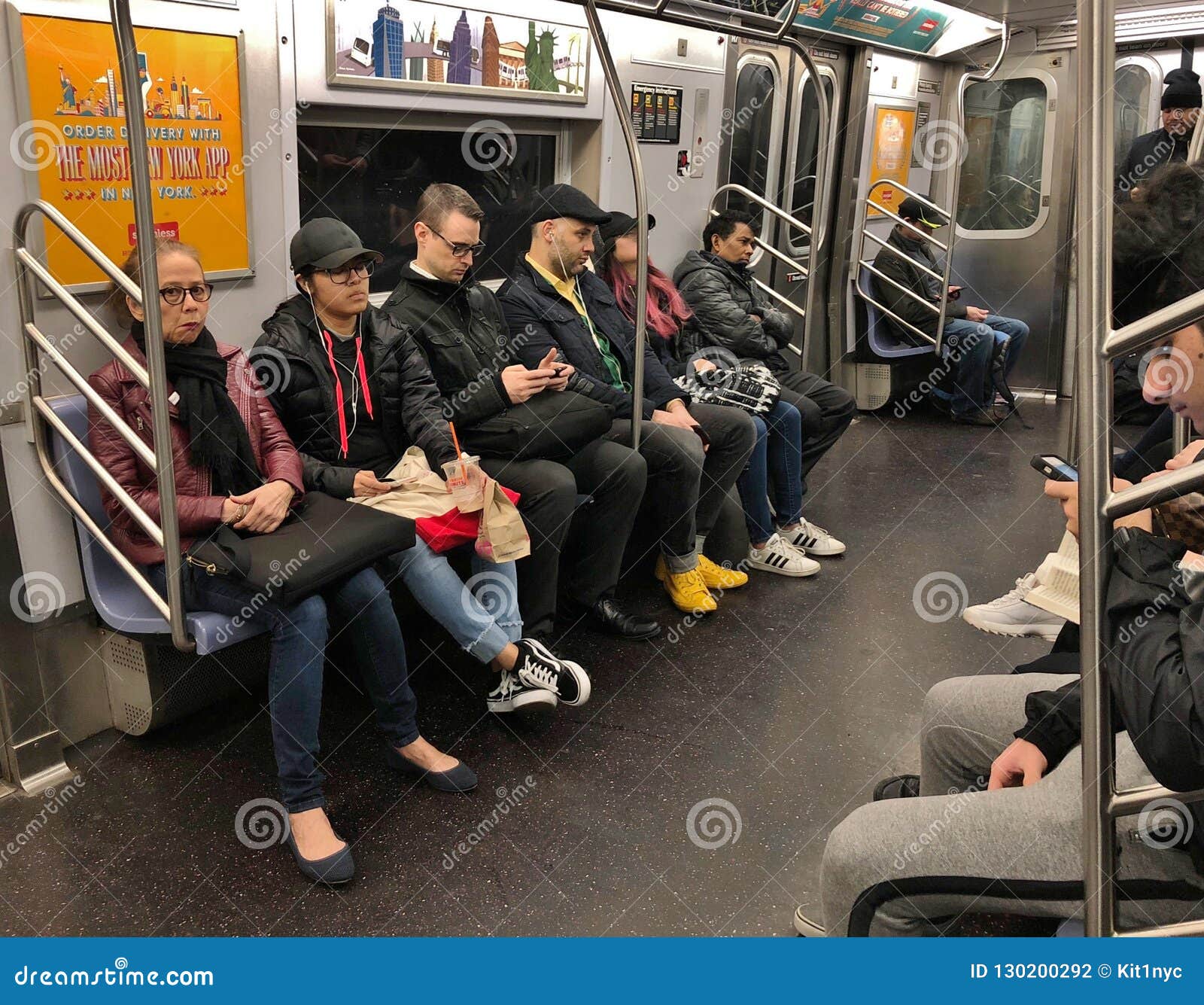 tourist using nyc subway