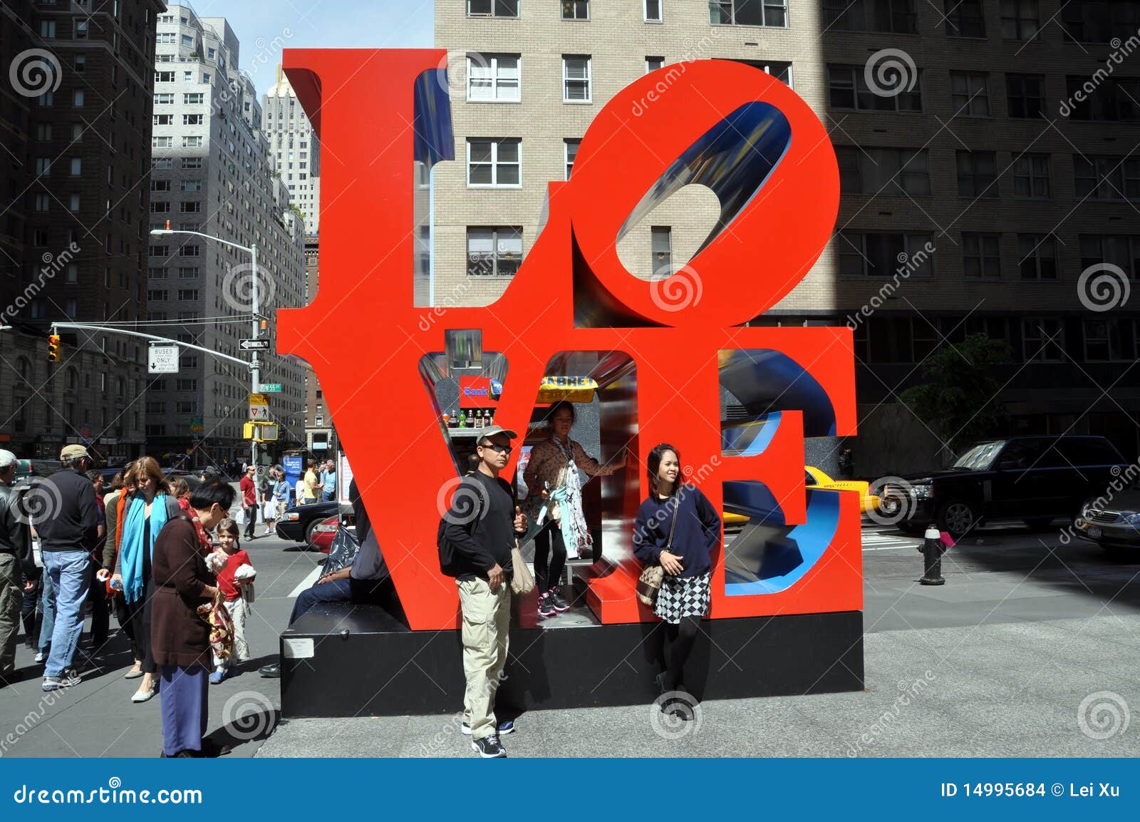LOVE Sculpture And Architecture New York City Editorial Photo