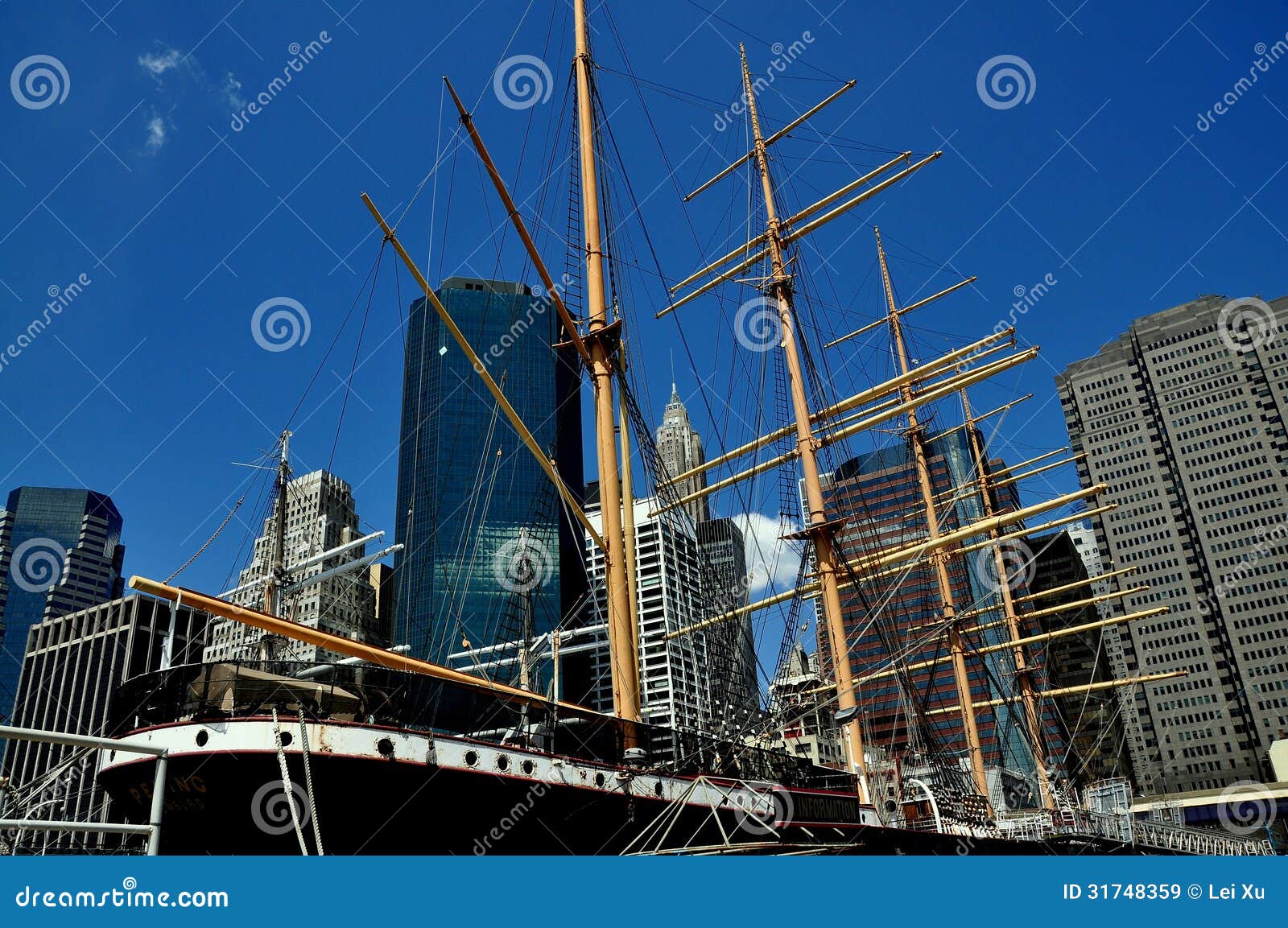 nyc: tall ship peking at south street seaport