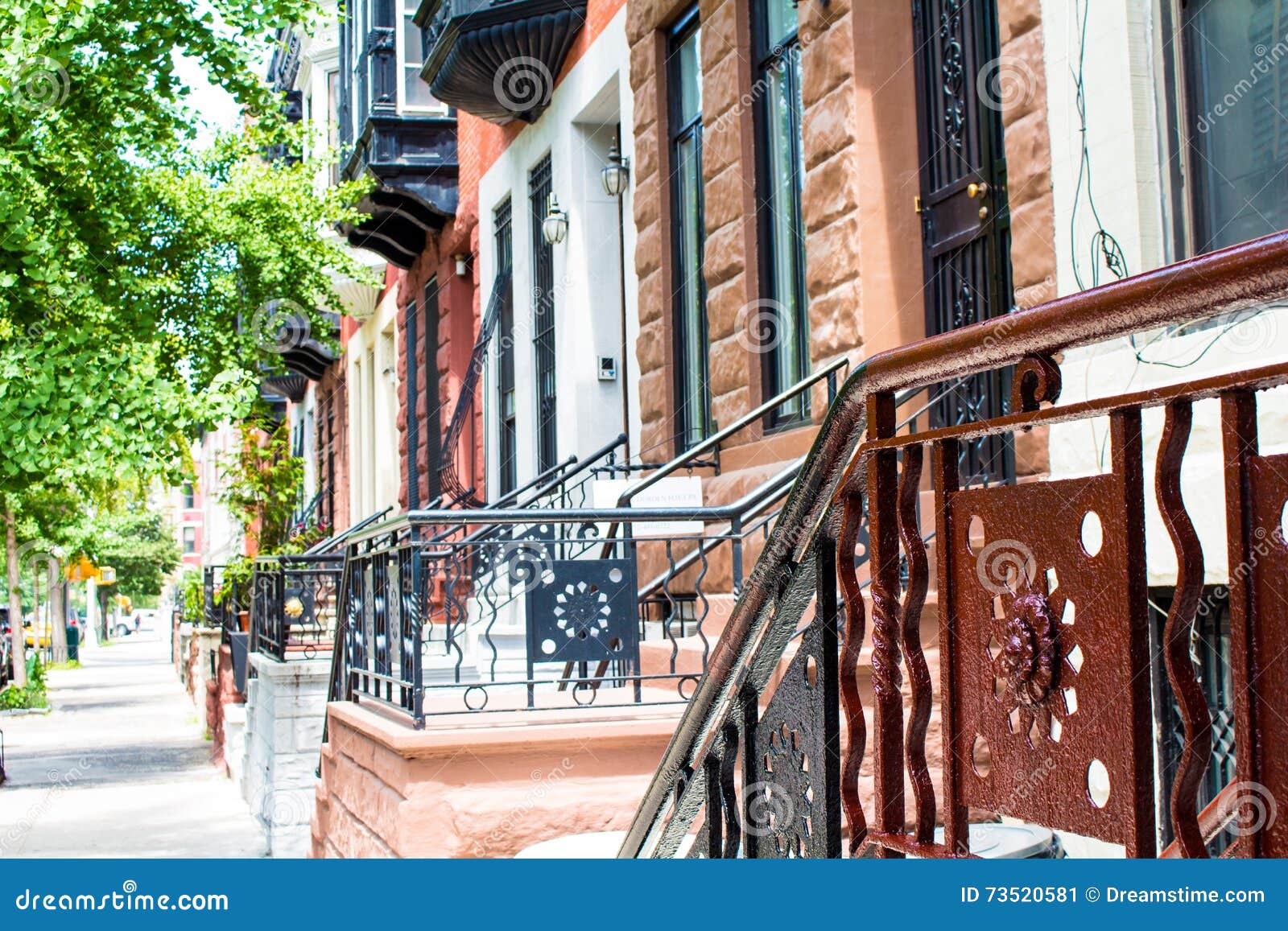 NYC Townhomes stock image. Image of scene, york, manhattan 73520581