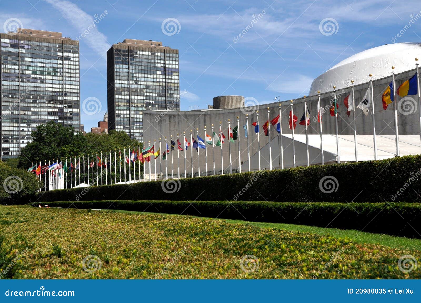 NYC the United Nations General Assembly Bldg. Stock Image Image of