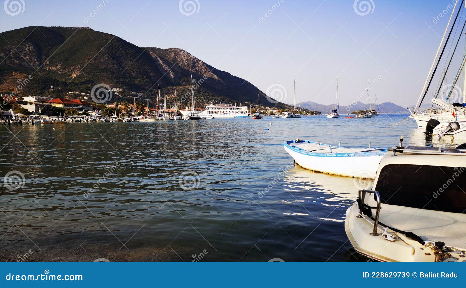 nydri harbour at lefkada island