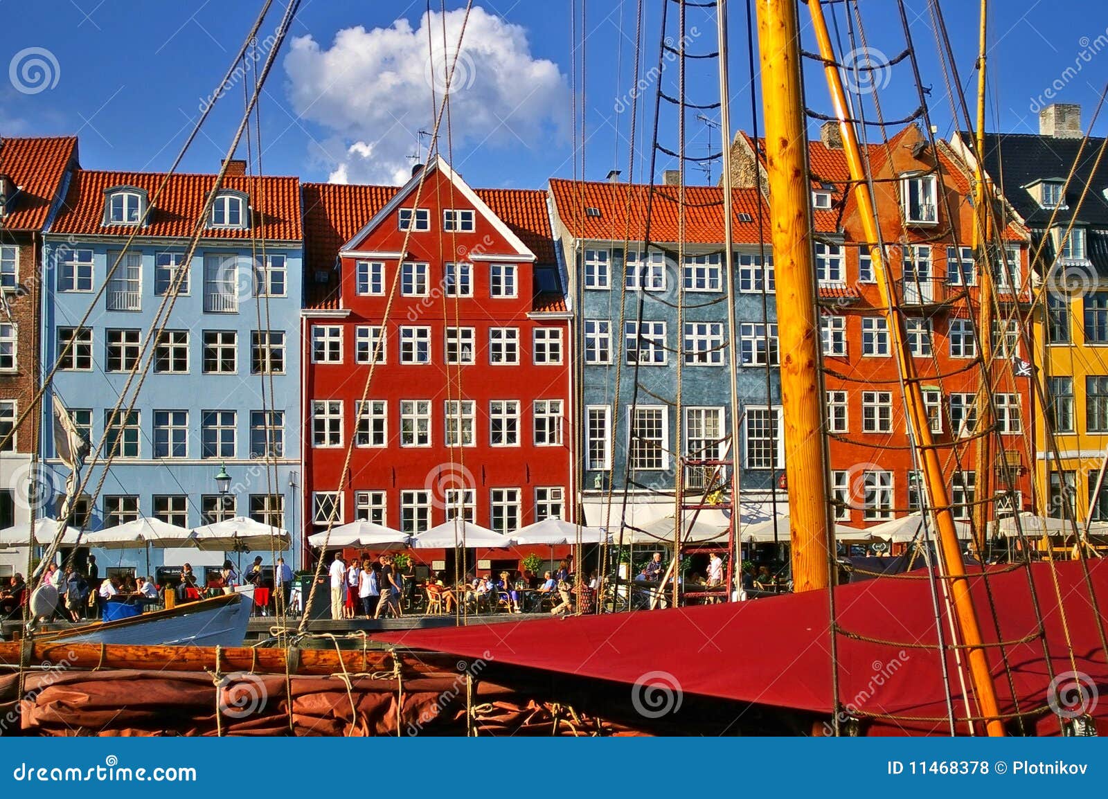 Nyhavn Neuer Hafen In Kopenhagen Danemark Stockfoto Bild Von Kopenhagen Danemark