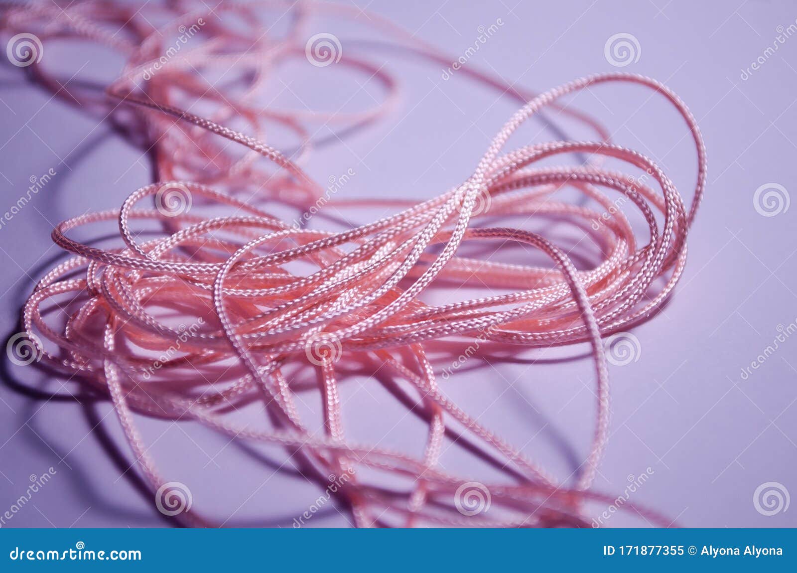 Nylon Cord. Peach Colour. Materials for Needlework. Cord for Macrame and  Bracelets Stock Image - Image of materials, needlework: 171877355