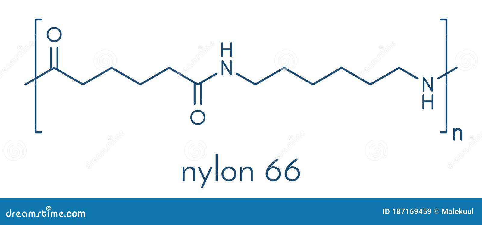 Nylon Nylon-6,6 Plastic Polymer, Chemical Structure. Skeletal Formula ...