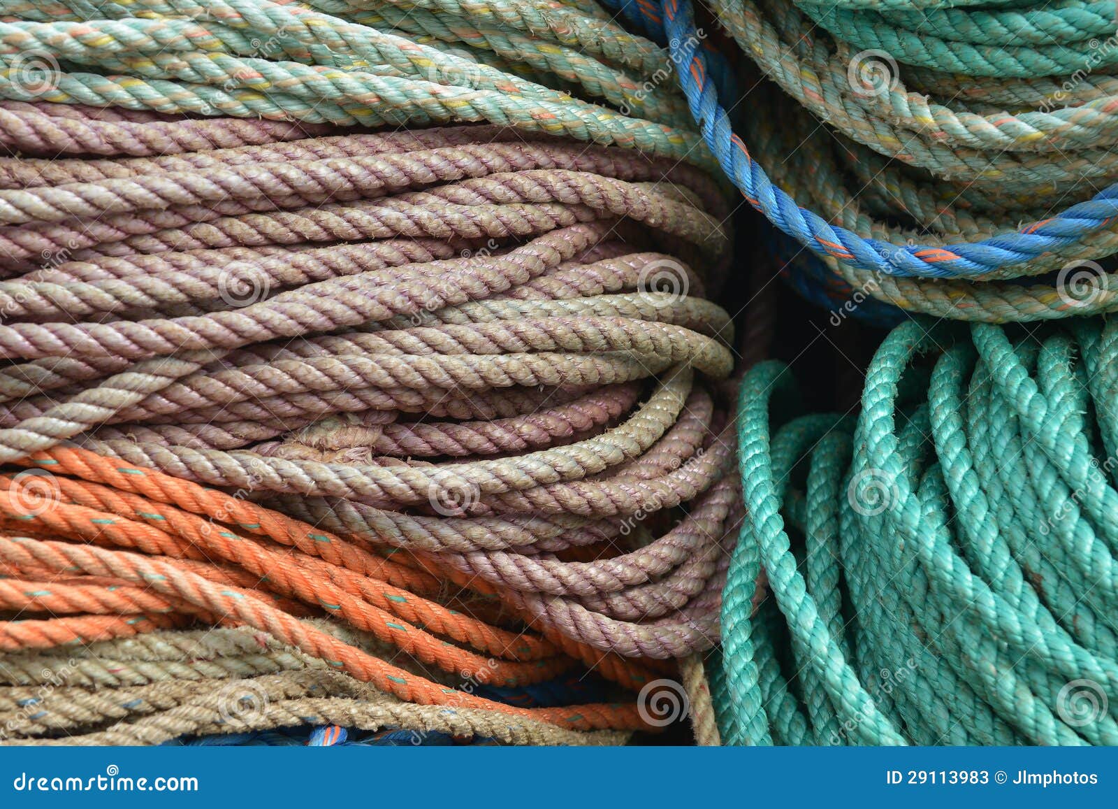 Nylon Rope Used for Lobster Fishing Details Stock Image - Image of pink,  gray: 29113983