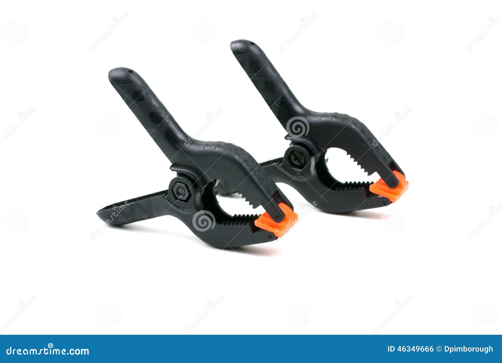 Nylon spring clamps stock photo. Image of black 46349666