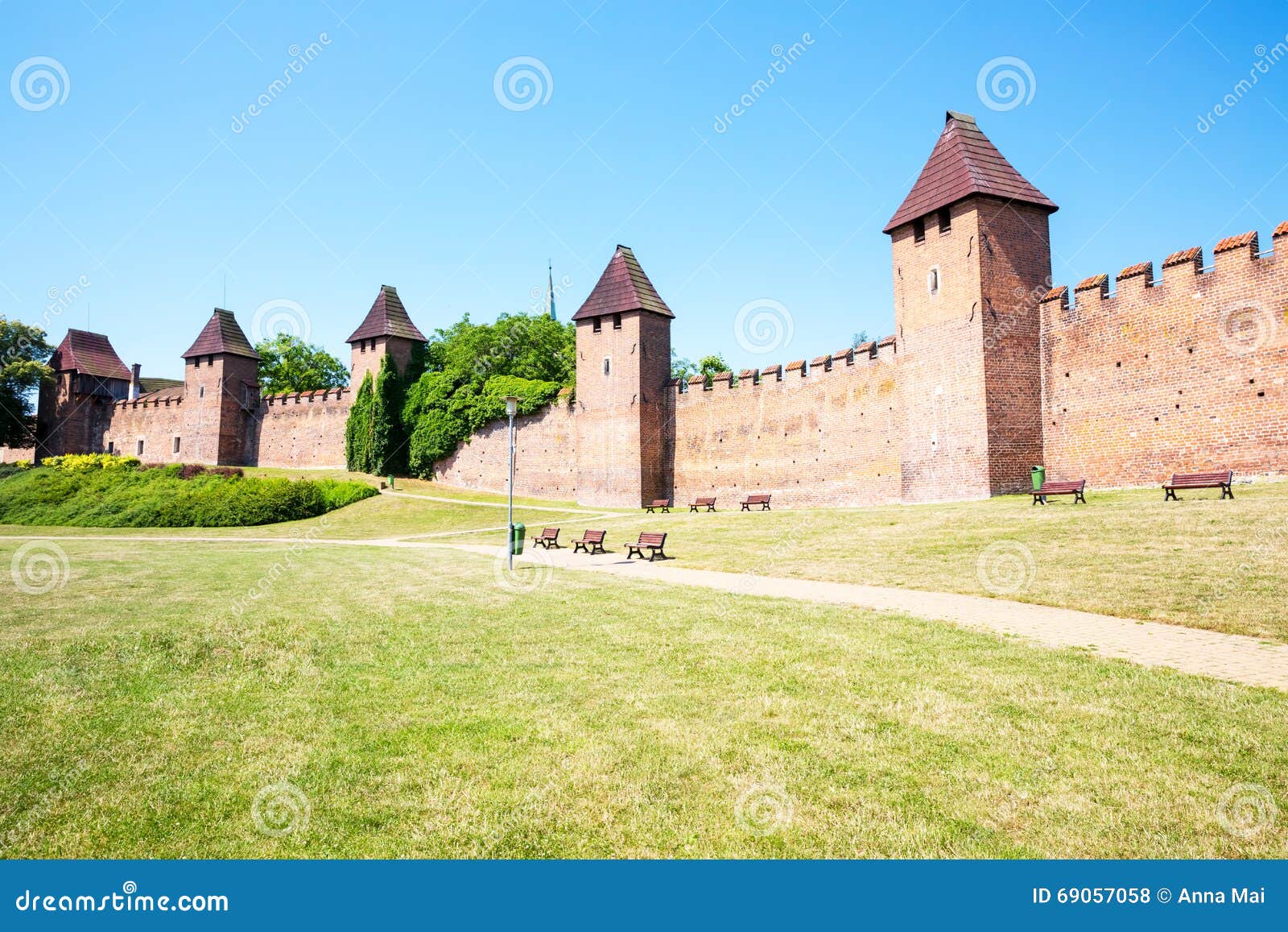 Nymburk - hradby, Wand, Tschechische Republik