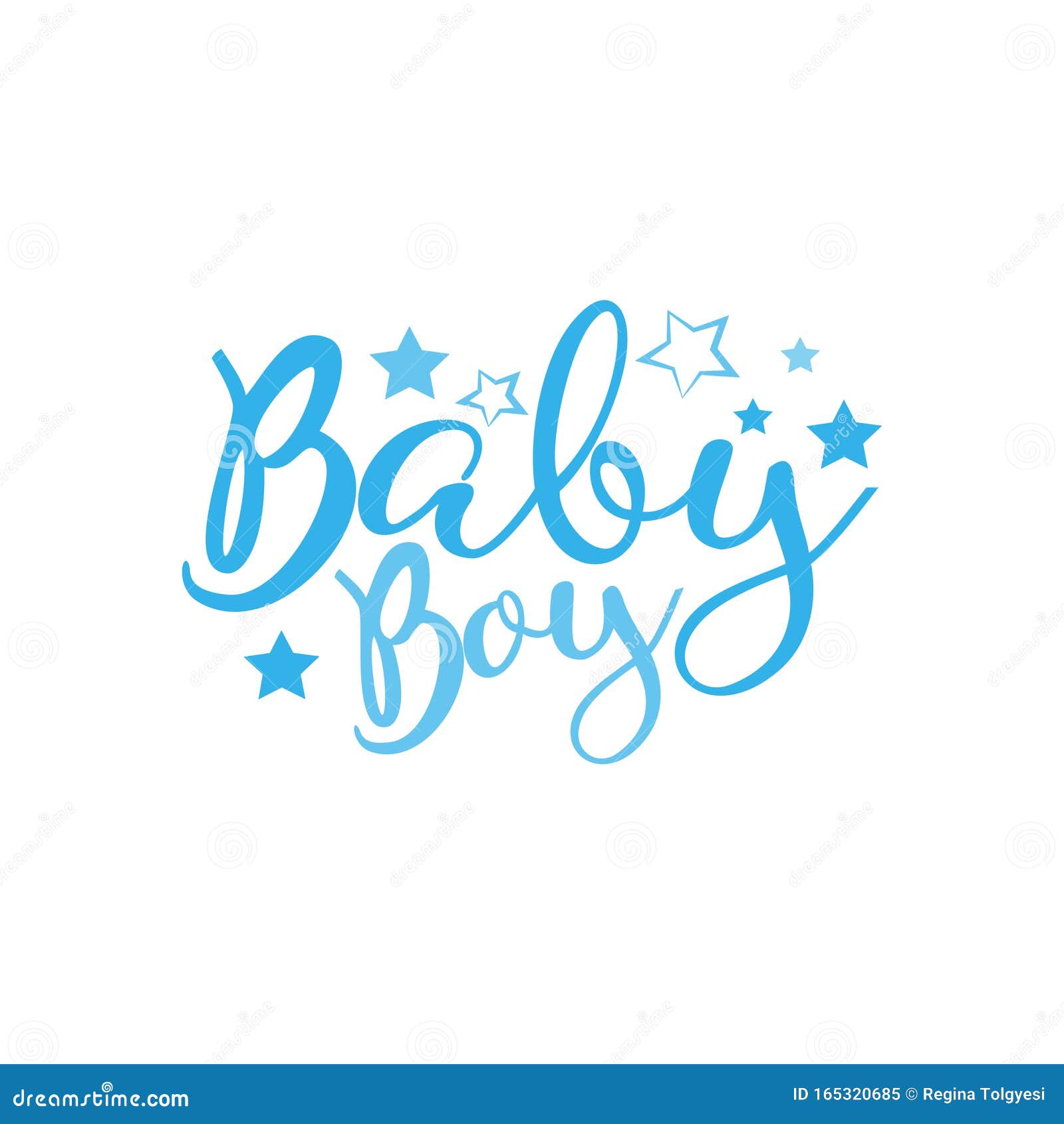 Baby Boy Calligraphy Text. Stock Vector Illustration of awesome