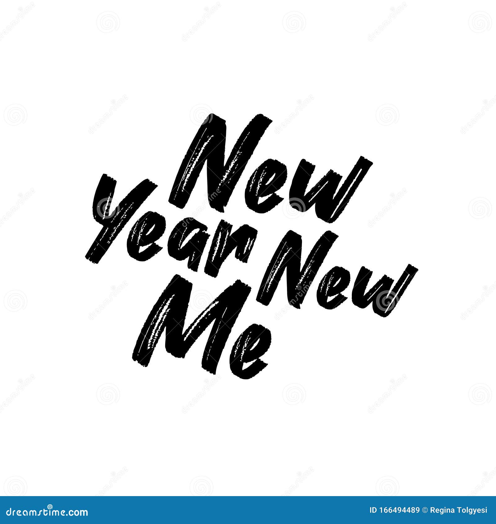 New Year New Me Positive Saying Chalk Drawn Text. Stock Vector