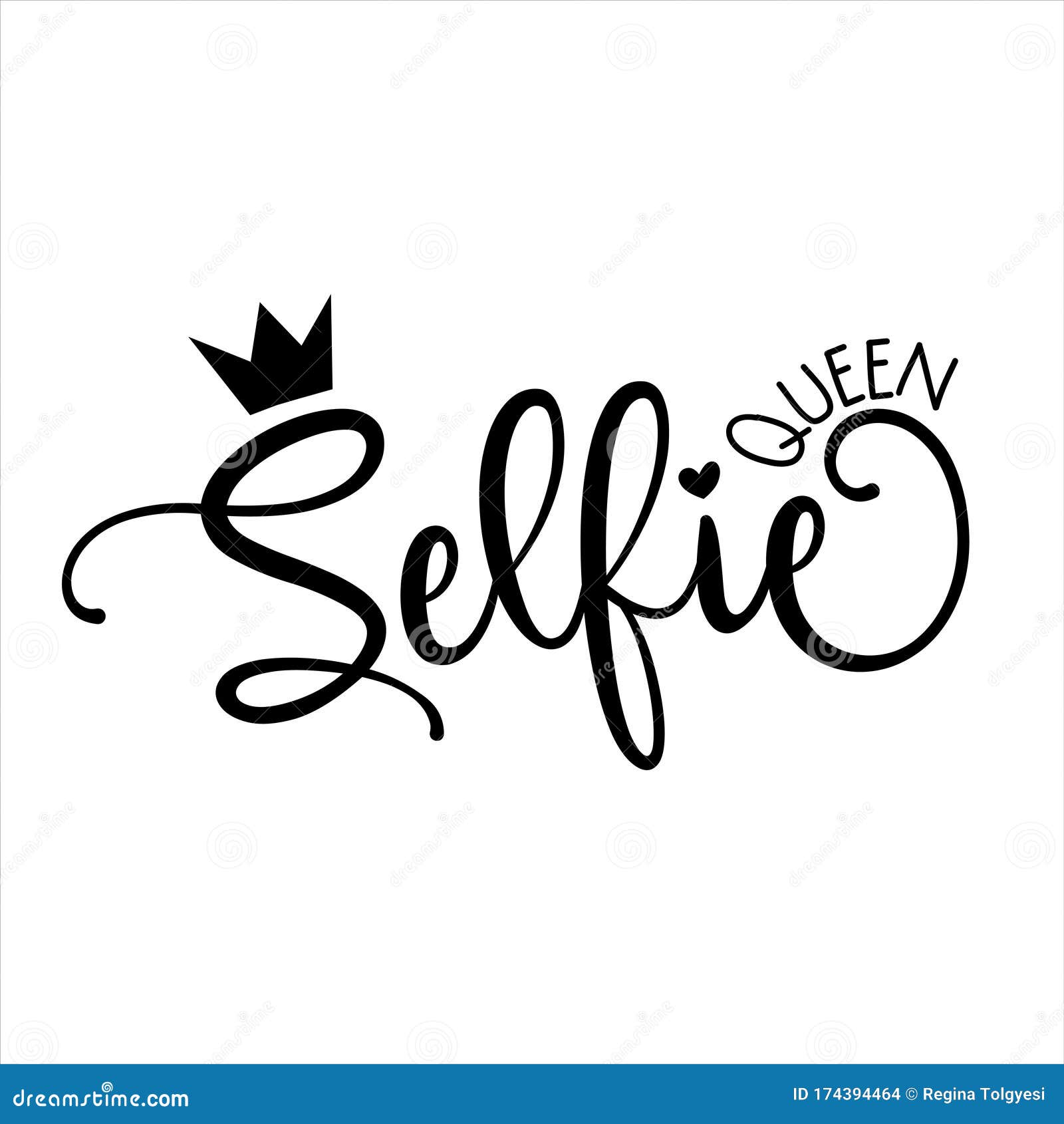 My queen calligraphy design Royalty Free Vector Image