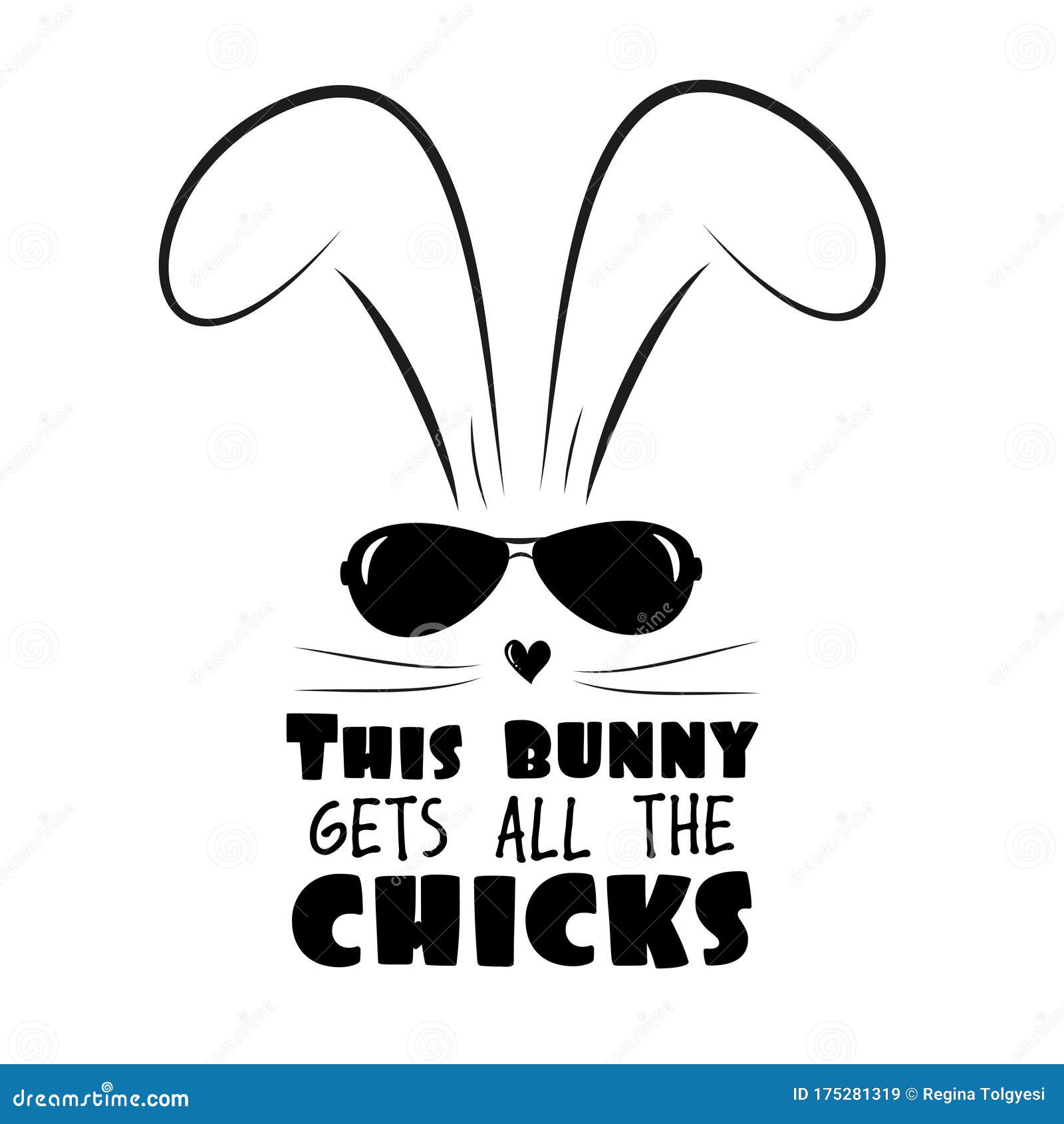 this bunny gets all the chicks - funny text wit cool rabbit