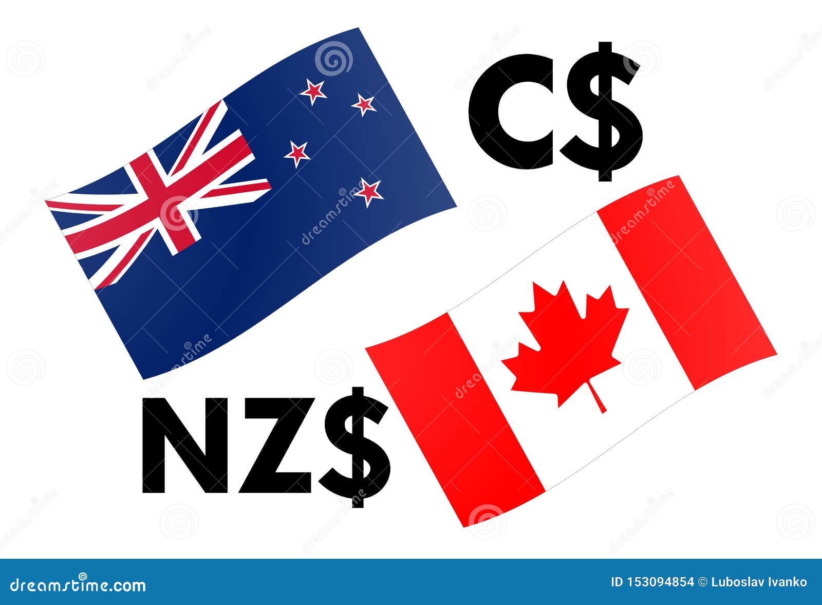 Loonies Canadian Currency Stock Illustration