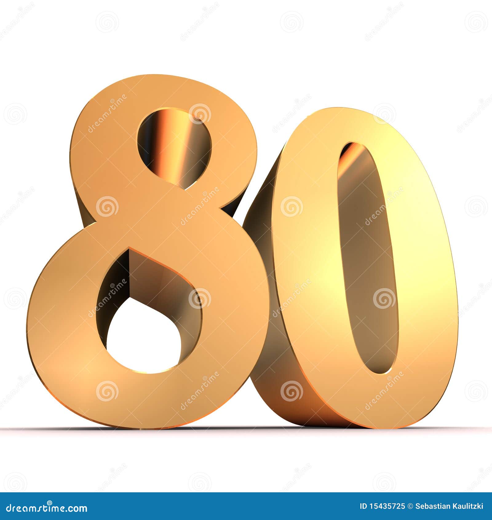 Número dourado - 80 ilustração stock. Ilustração de vista - 15435725