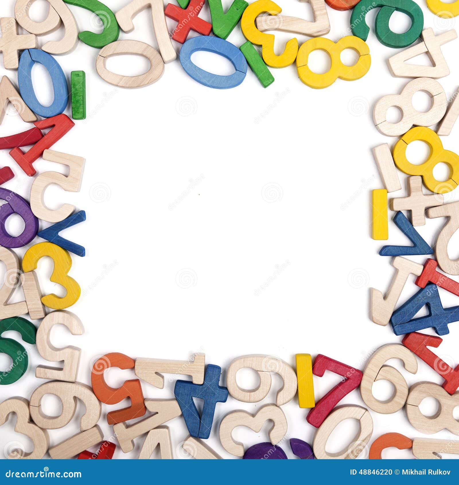 Números de marco foto de archivo. Imagen de azul, anaranjado 48846220