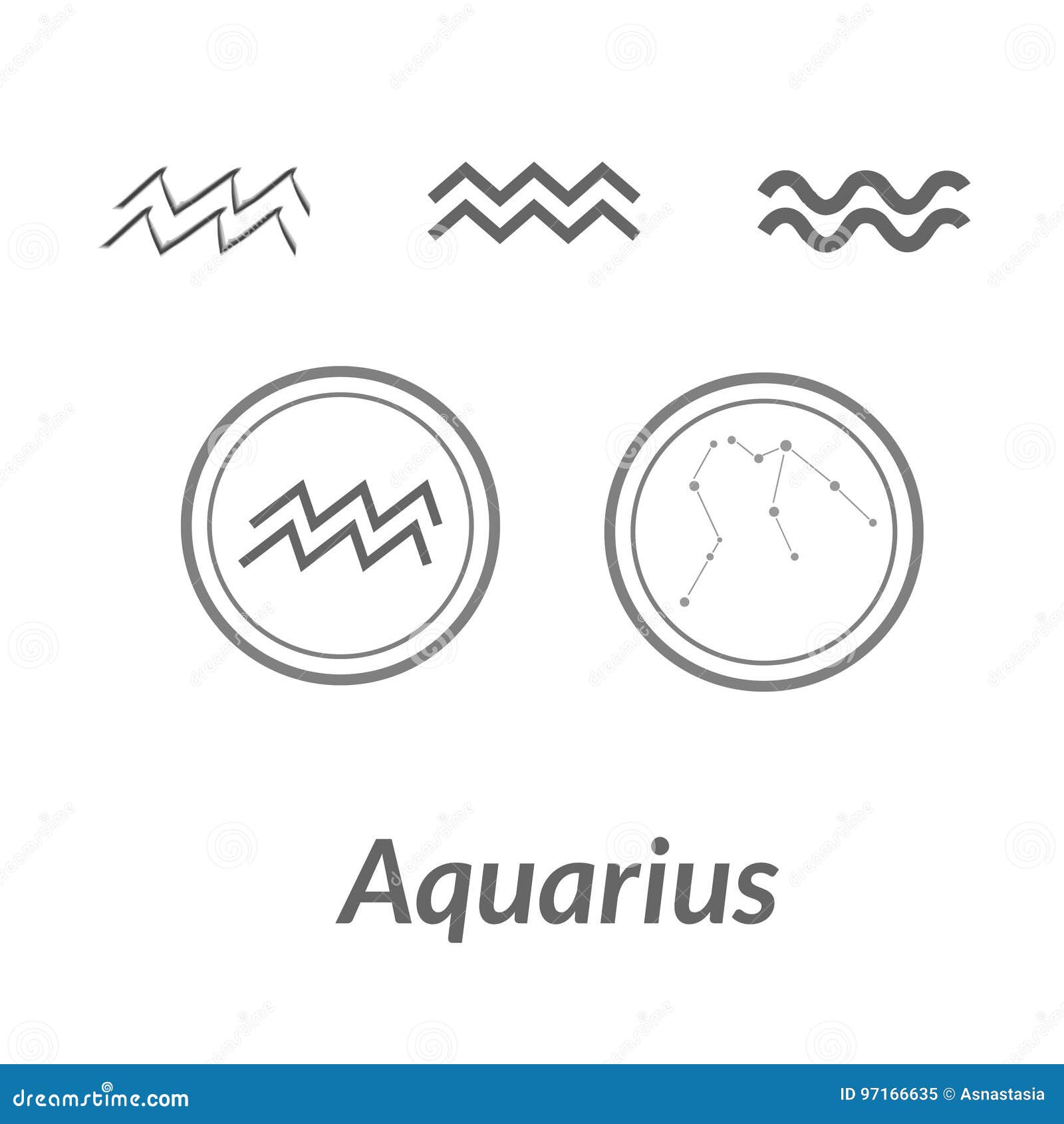 O aquarius do Água-portador canta Elemento do vetor da constelação da estrela Idade do símbolo do zodíaco da constelação do aquar. O aquarius do Água-portador canta o grupo Elemento do vetor da constelação da estrela Idade do símbolo do zodíaco da constelação do aquarius no fundo branco claro