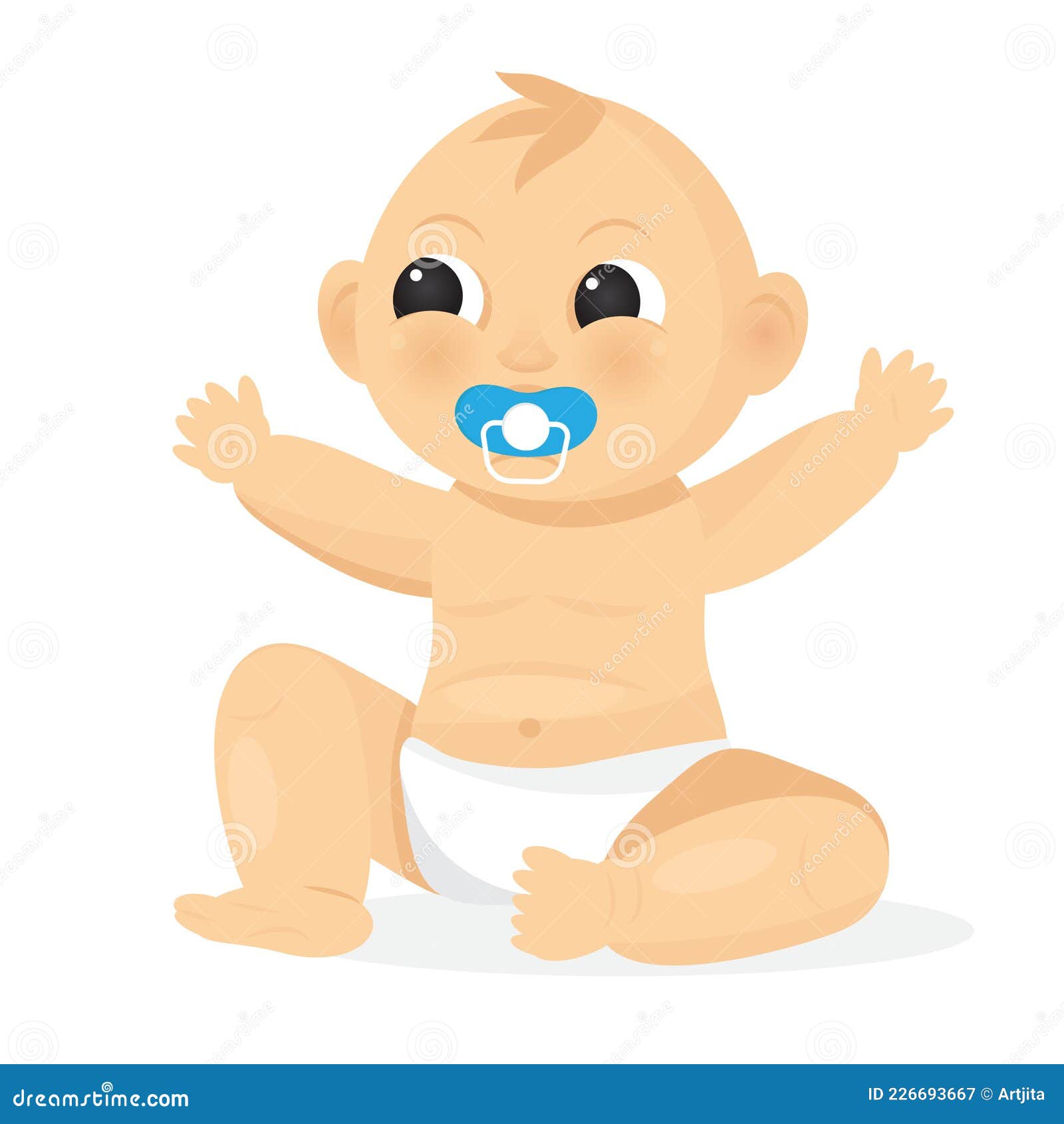 Bebê Recém-nascido Bonito Com Ilustração De Desenho Animado Balão. Bebê  Feliz Em Azul Jogando Isolado No Fundo Branco. Infância, Desenvolvimento,  Conceito De Expressão. Royalty Free SVG, Cliparts, Vetores, e Ilustrações  Stock. Image