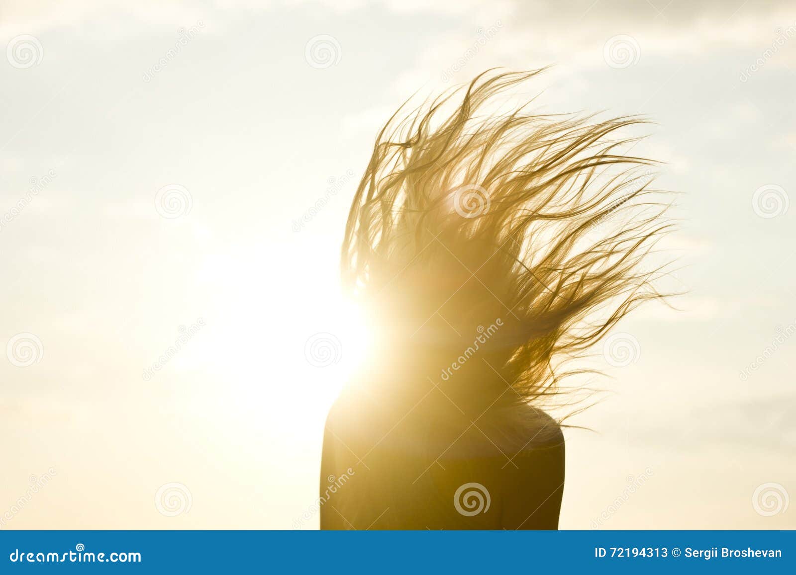 O Cabelo Da Menina Contra O Sol Imagem de Stock - Imagem de menina, beleza:  72194313