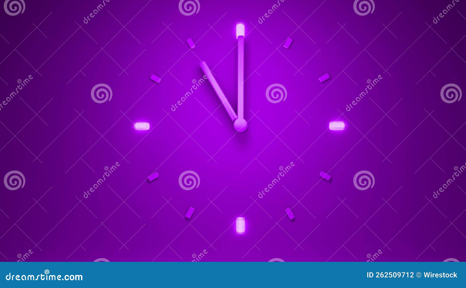11 O Clock Am Pm Backlit Purple Clock Time 3D Illustration 3D Rendering wall-analog-clock-design-show-at-11-o-clock-time-and-clock