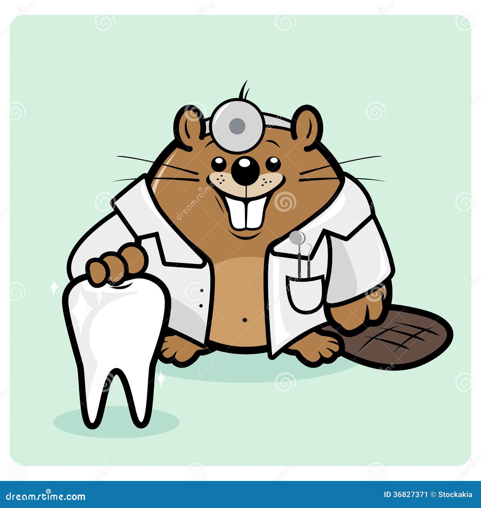 O Dentista Das Crianças Do Castor Ilustração do Vetor Ilustração de