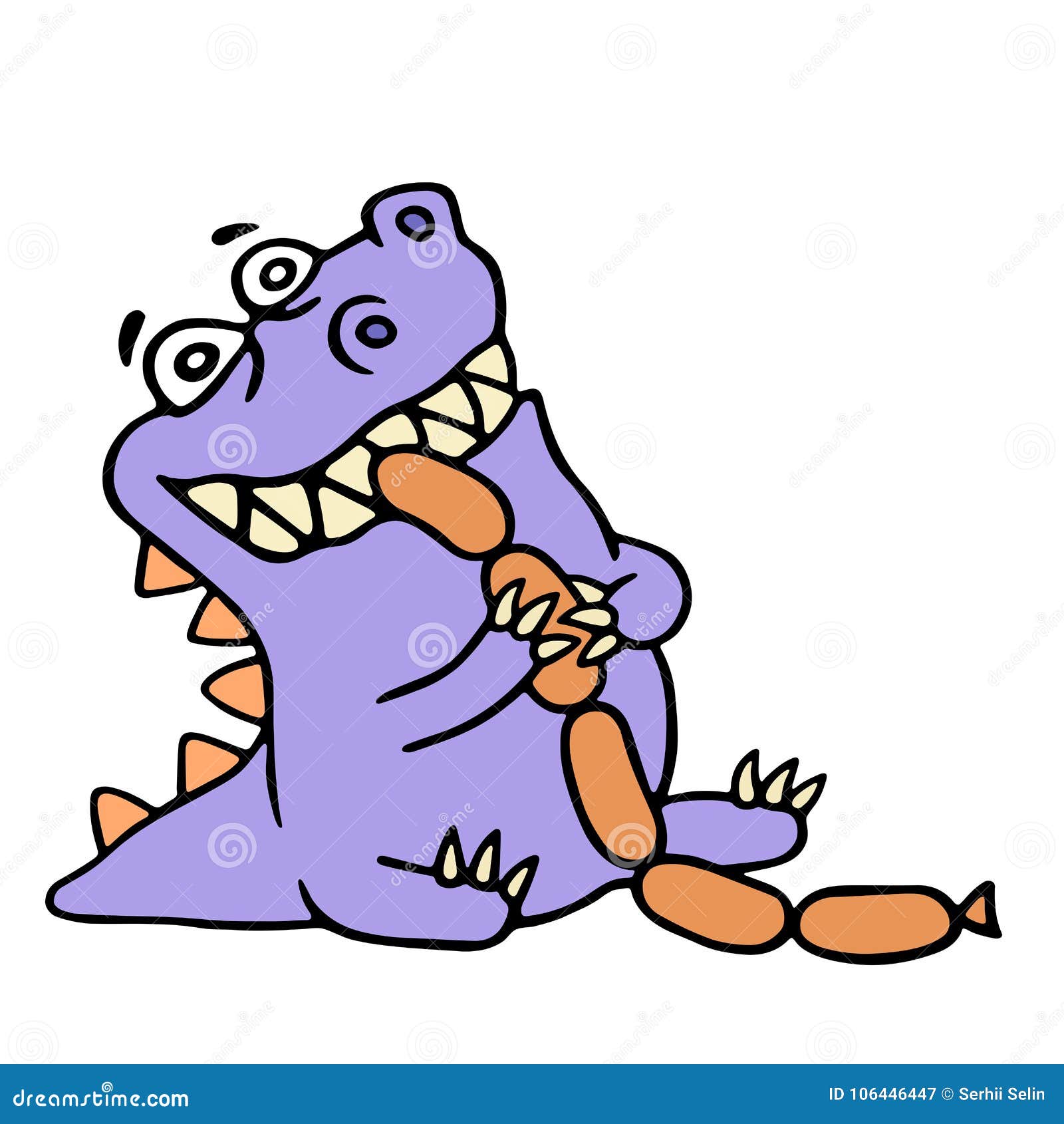 Ilustração Do Vetor Do Dinossauro De Desenho Animado Fofo. Brontosauro Come  Legumes. Réptil Numa Bicicleta. Imprimir Com Texto De Ilustração do Vetor -  Ilustração de animal, arte: 225041899