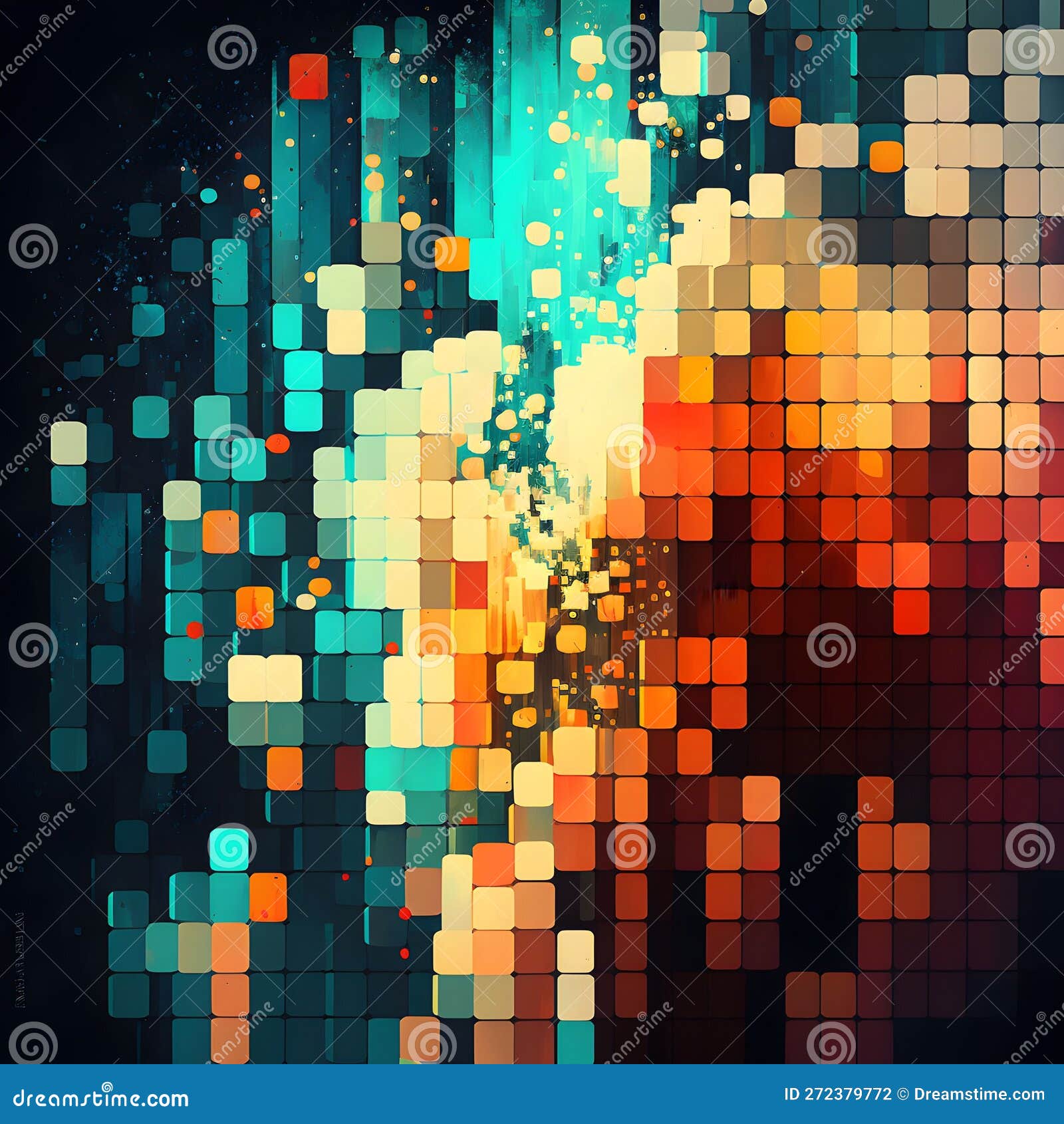 Conjunto de arte de pixel de telha quadrada. coleção de grade de