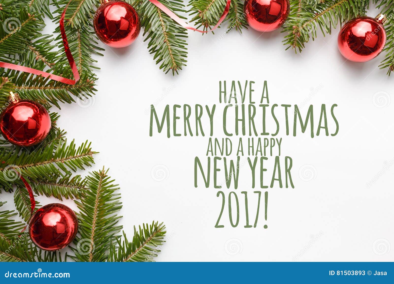 O Fundo Da Decoração Do Natal Com ` Da Mensagem Tem O Feliz Natal E Um Ano  Novo Feliz 2017! ` Imagem de Stock - Imagem de inverno, ornamento: 81503893