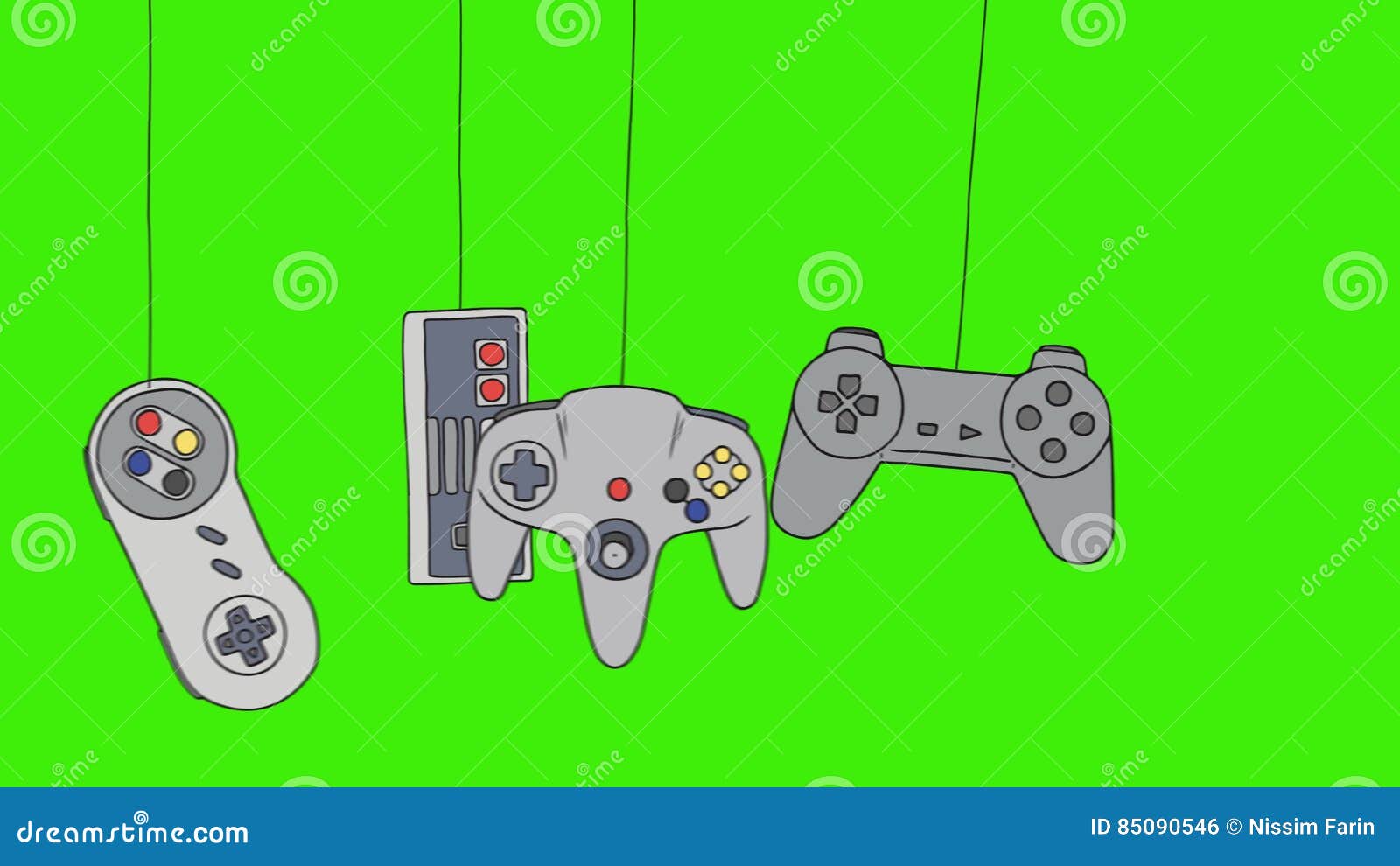 Fundo Laranja Dos Desenhos Animados Do Console De Jogos, Consola