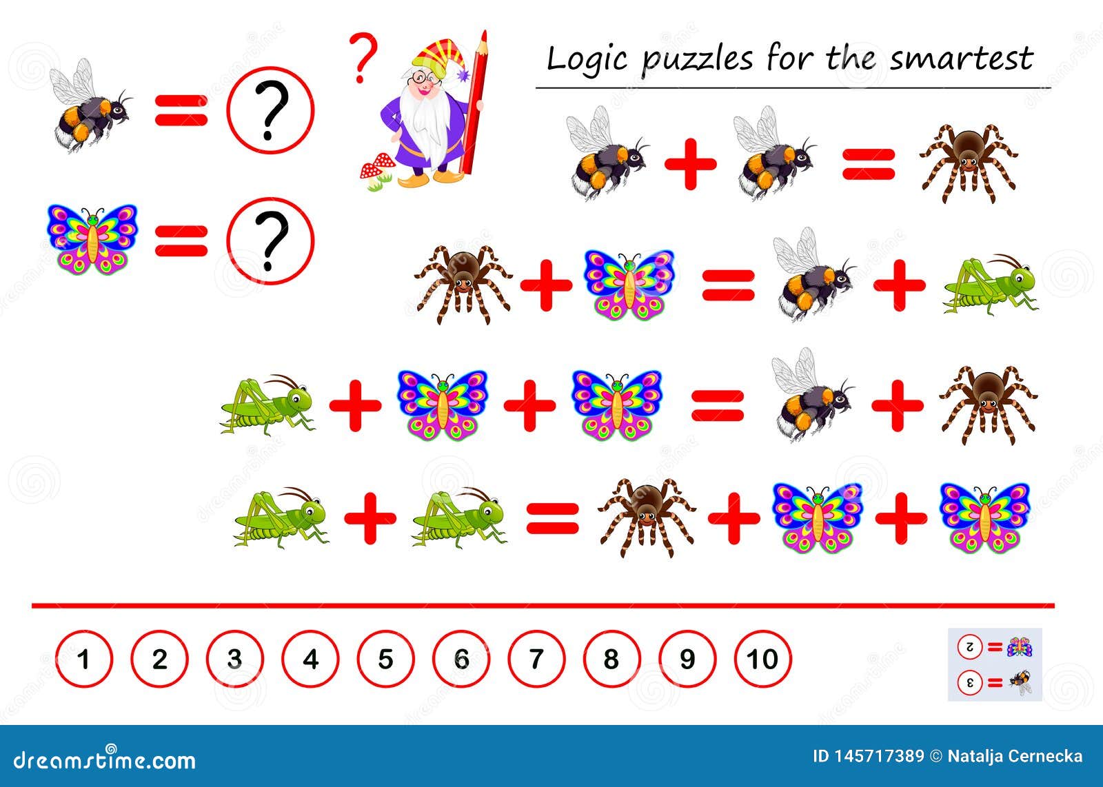 O Jogo Do Enigma Da Lógica Matemática Para Mais Esperto Resolve Exemplos E  Conta O Valor De Cada Peixe Escreva Os Números Nos Cír Ilustração do Vetor  - Ilustração de brainteaser, entretenimento