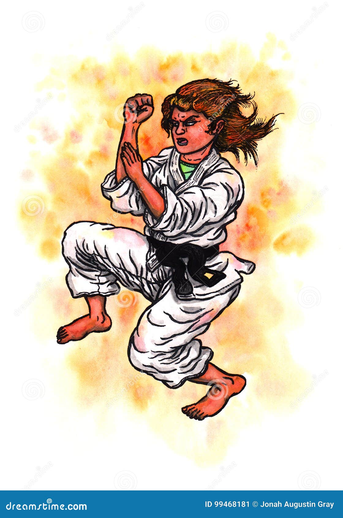 O Kata Da Mulher Do Karaté O Poder De Karaté-faz, 2017 Ilustração Stock -  Ilustração de atividade, resistência: 99468181, image size:1120x1690