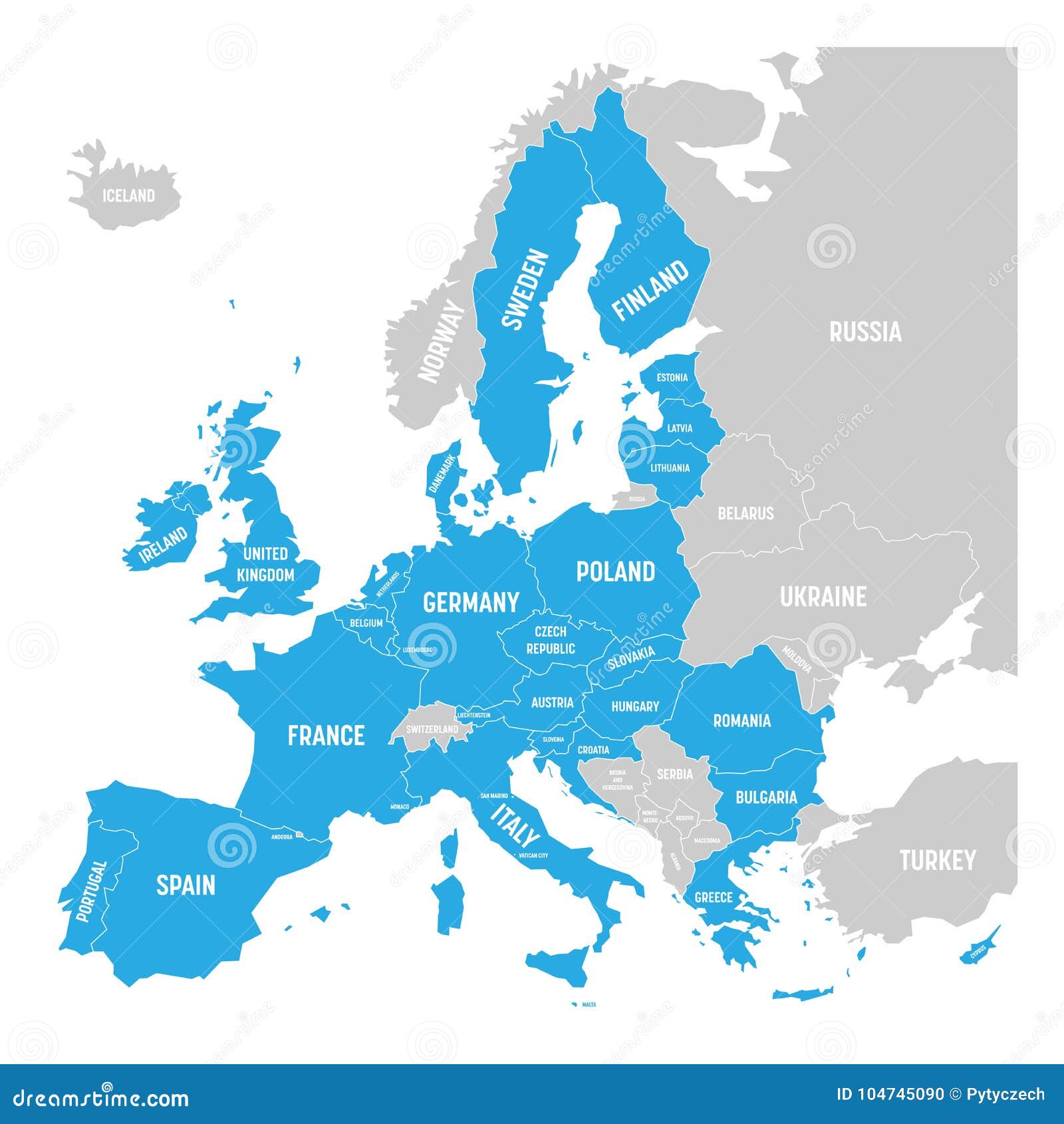 Mapa político de Europa Diagram