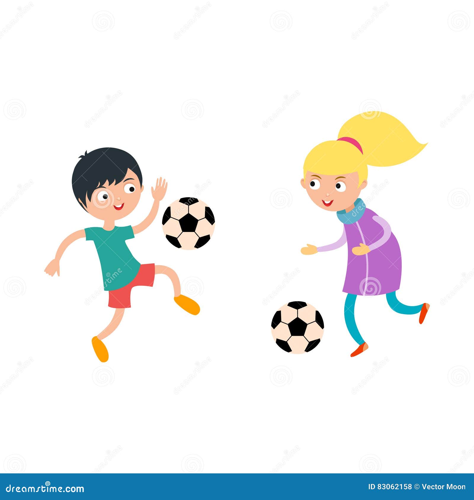 Caçoa O Jogo De Futebol Meninos Que Jogam O Futebol Do Futebol No Campo De  Esporte Da Escola Ilustração Do Vetor Dos Desenhos Ani Ilustração do Vetor  - Ilustração de infância, isolado