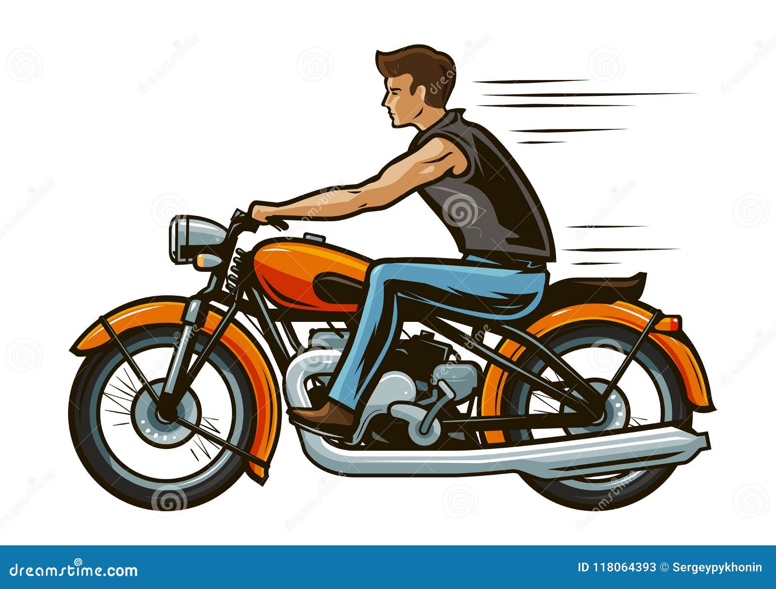 Moto esportiva desenho cartoon imagem conceitual veículo automotivo alta  velocidade ilustração rabiscos imagem sem fundo png