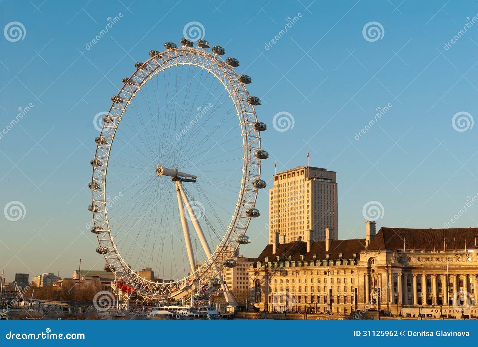 O Olho De Londres, Nascer Do Sol, Fotografia Editorial - Imagem de