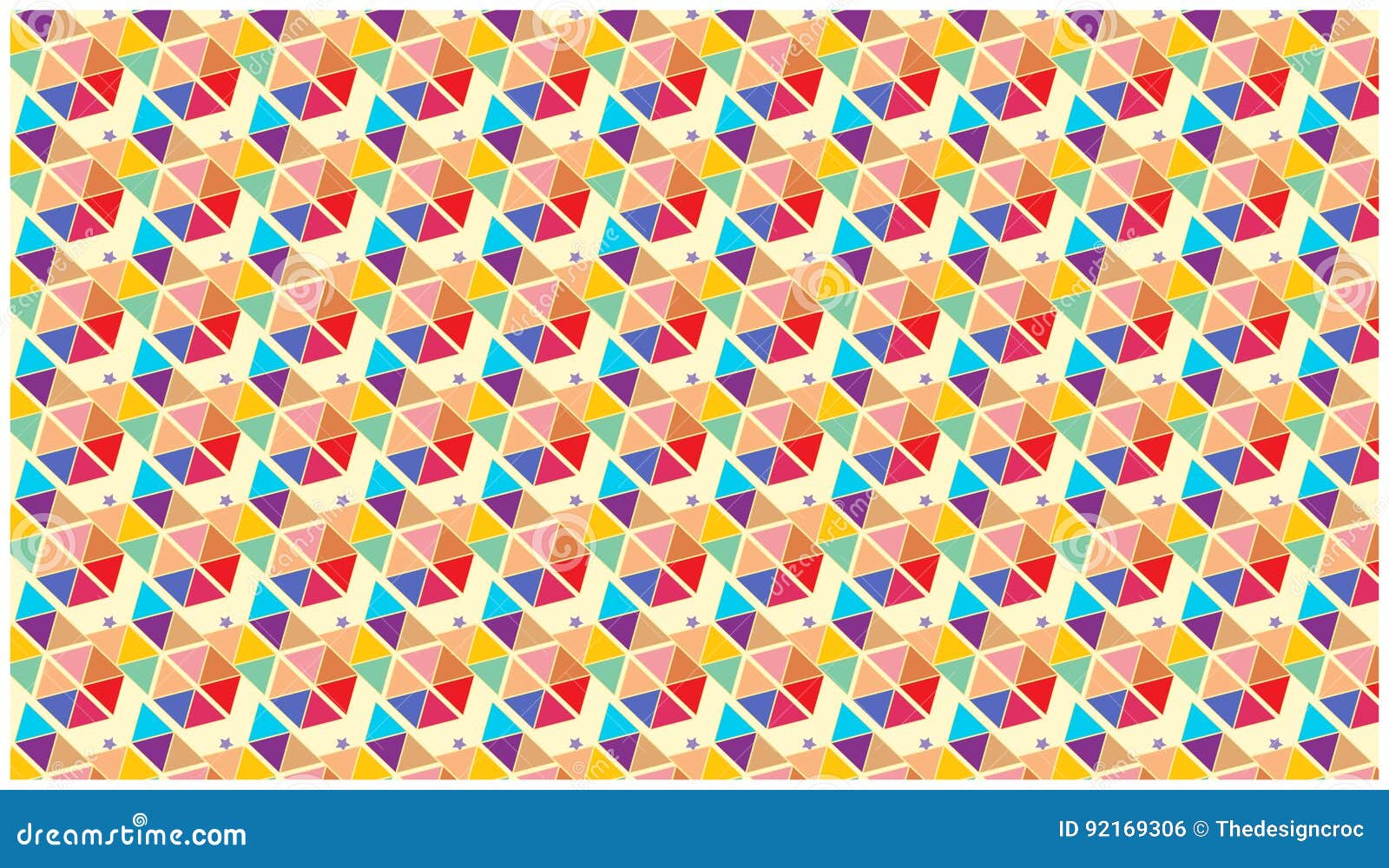 O Papel De Parede Colorido Stars As Formas Dos Triângulos