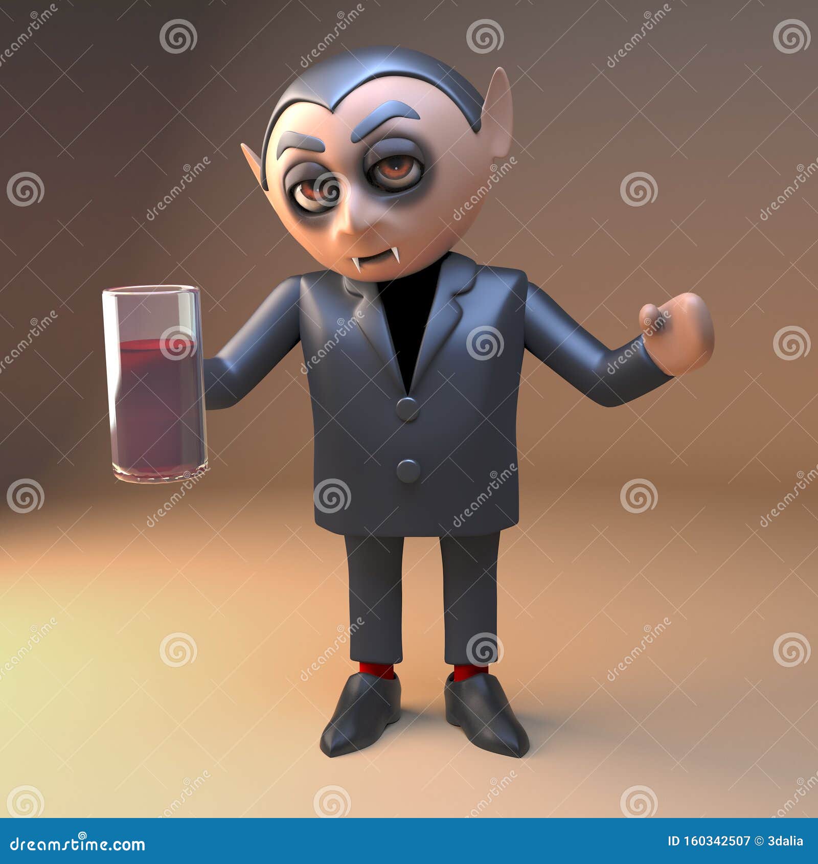 O Personagem De Halloween, Vampiro De Desenho Animado 3d, Bebendo Um Copo  De Sangue, Ilustração 3d Ilustração Stock - Ilustração de projeto, cartoon:  160342507