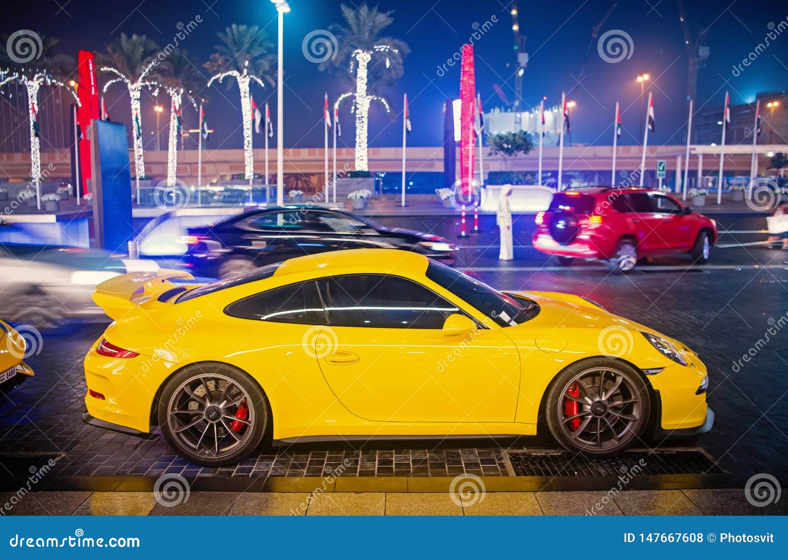 Quadro Porsche 911 Amarelo Lado -- Br Artes