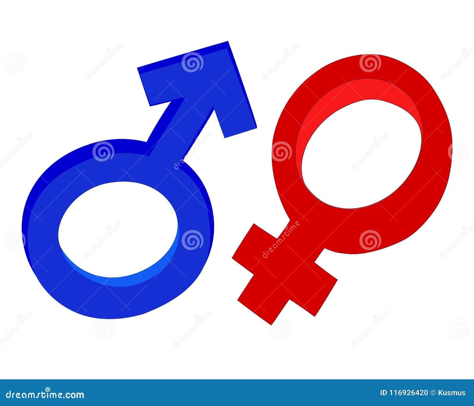 O símbolo de um homem e de uma mulher. Símbolos fêmeas masculinos do género
