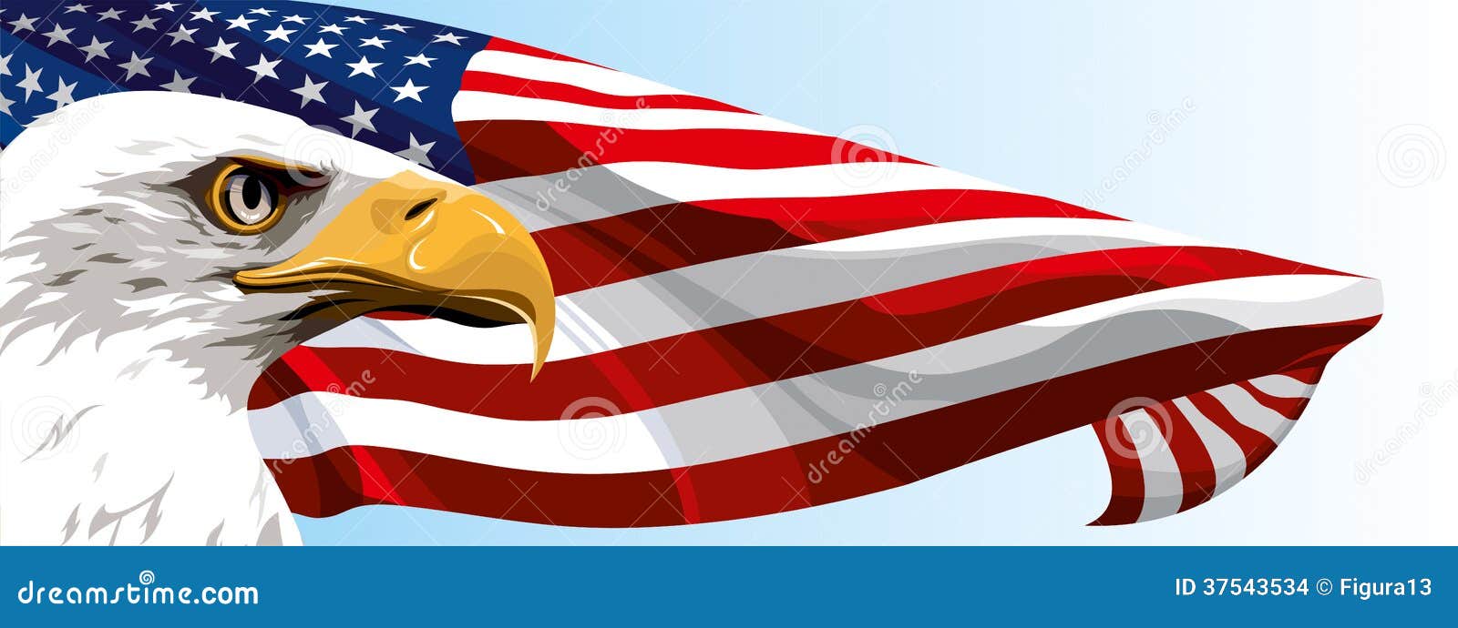 O símbolo nacional dos EUA ilustração do vetor. Ilustração de julho