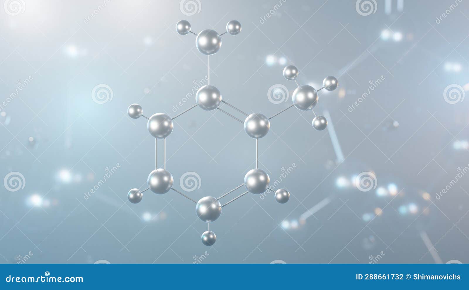 Otoluidine Molecular Structure, 3d Model Molecule, Orthotoluidine