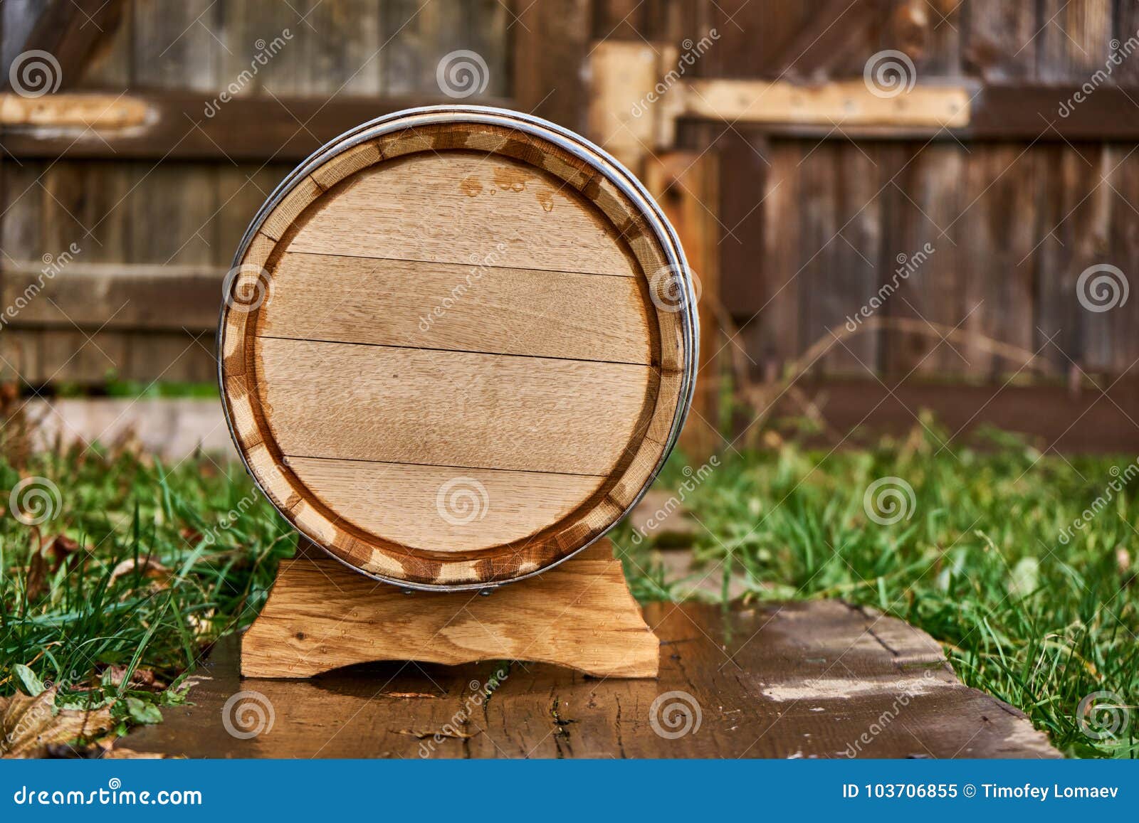 Oak barrel for storage stock image. Image of drink, barrel 103706855