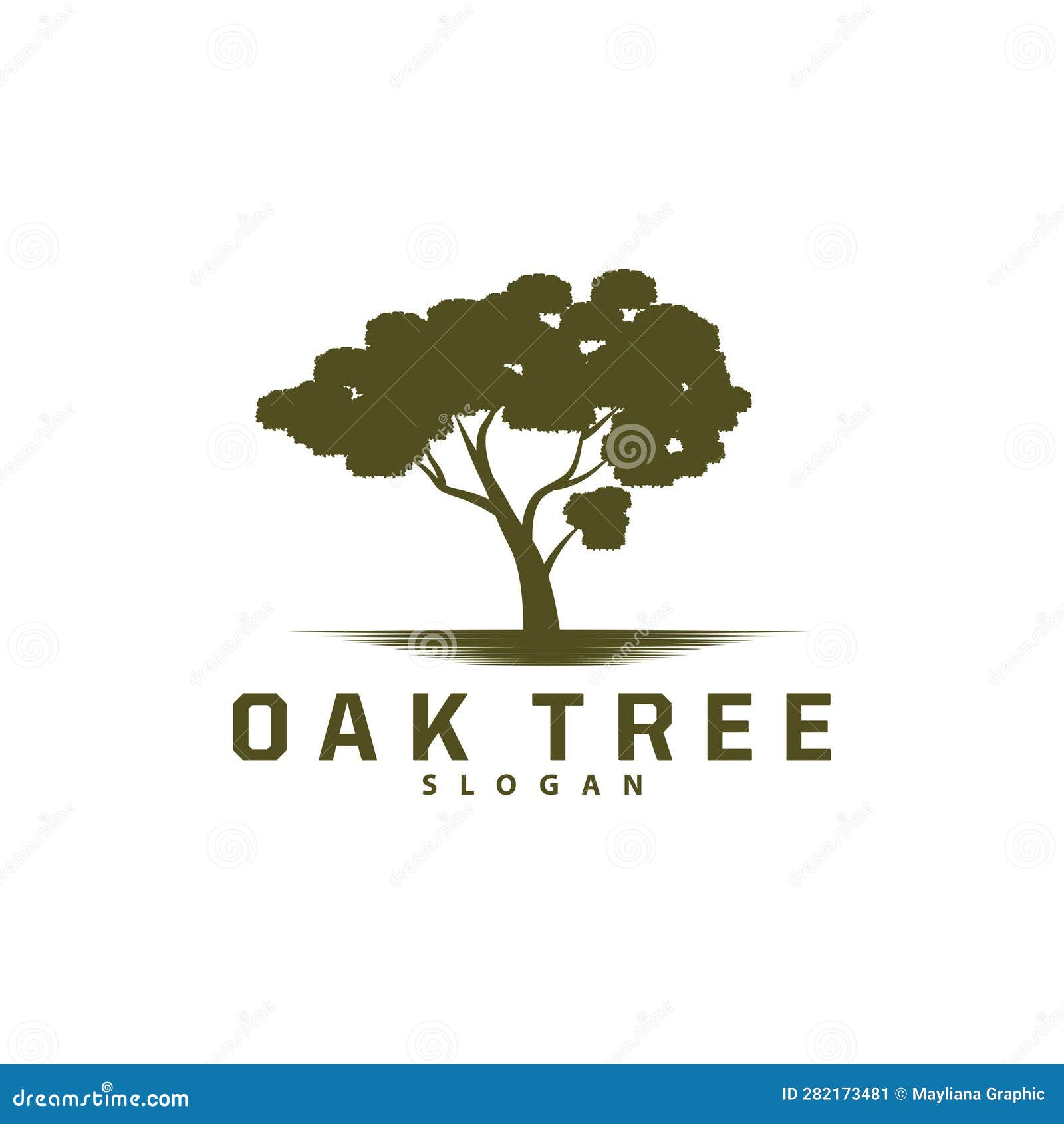 Oak Tree Logo, Nature Tree Plant Vector, Minimalist Simple Design ...