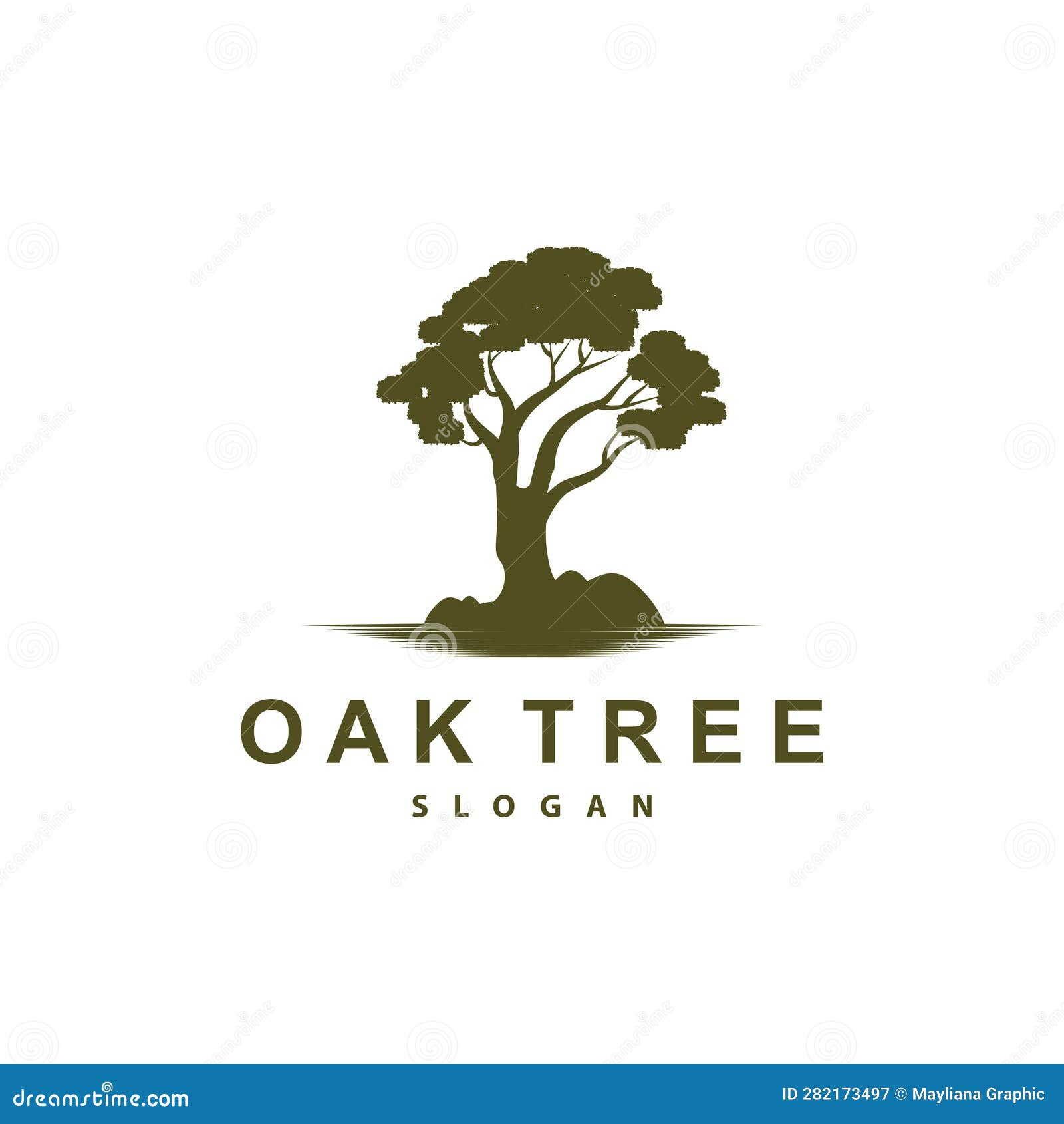 Oak Tree Logo, Nature Tree Plant Vector, Minimalist Simple Design ...