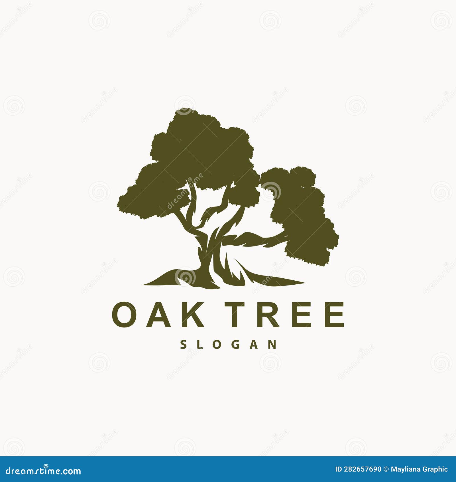 Oak Tree Logo, Nature Tree Plant Vector, Minimalist Simple Design ...