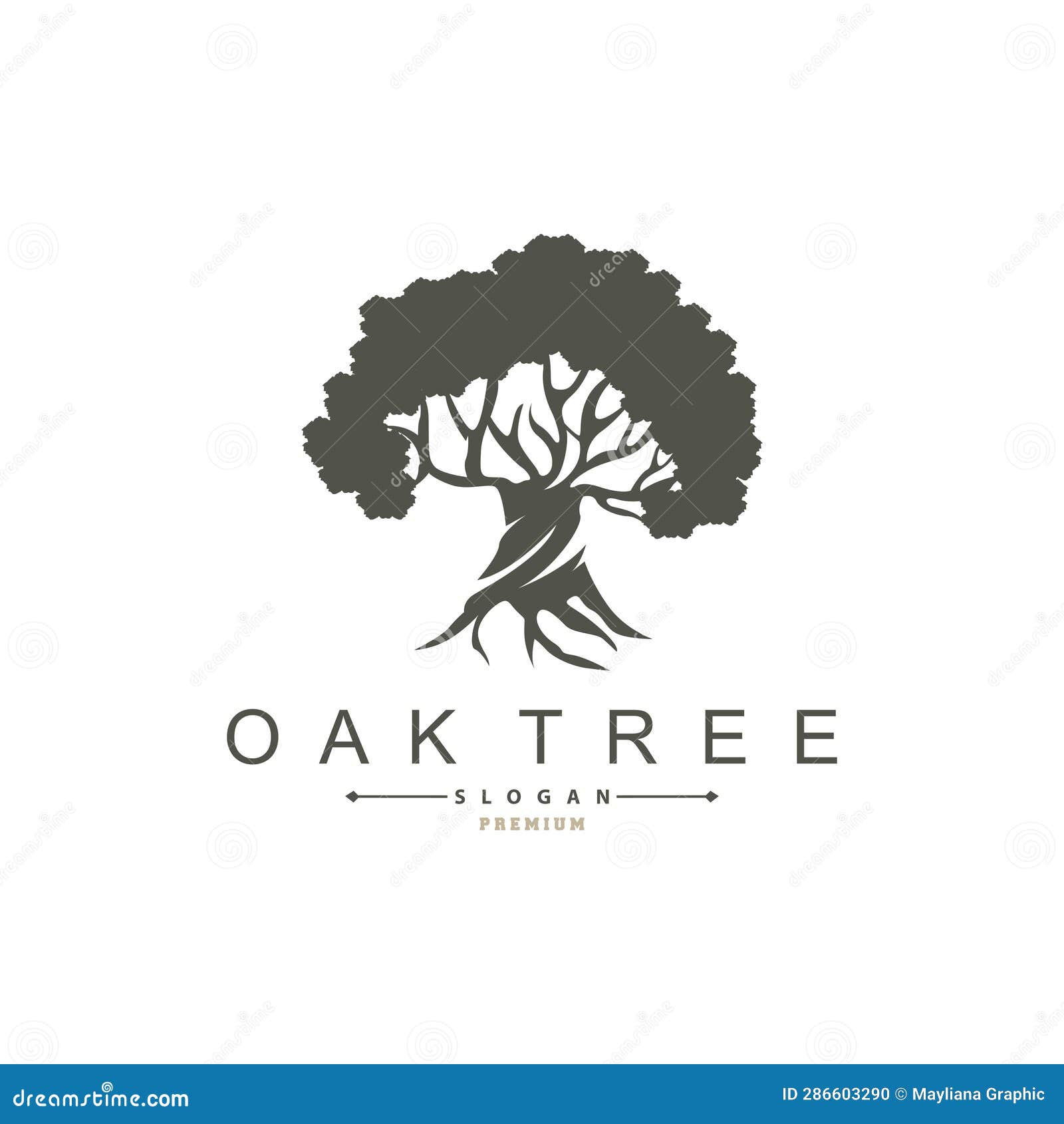 Oak Tree Logo, Nature Tree Plant Vector, Minimalist Simple Design ...