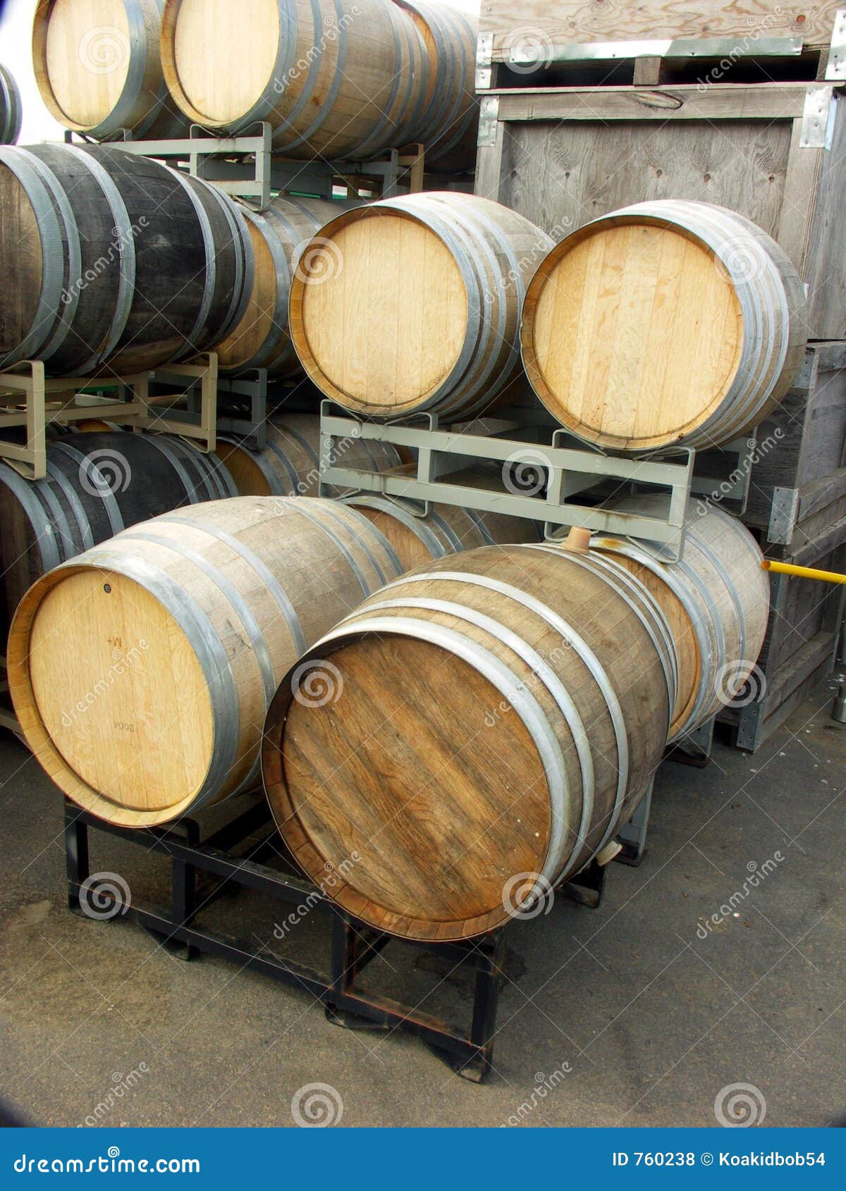 Oak Wine Barrels stock photo. Image of wine, agriculture 760238