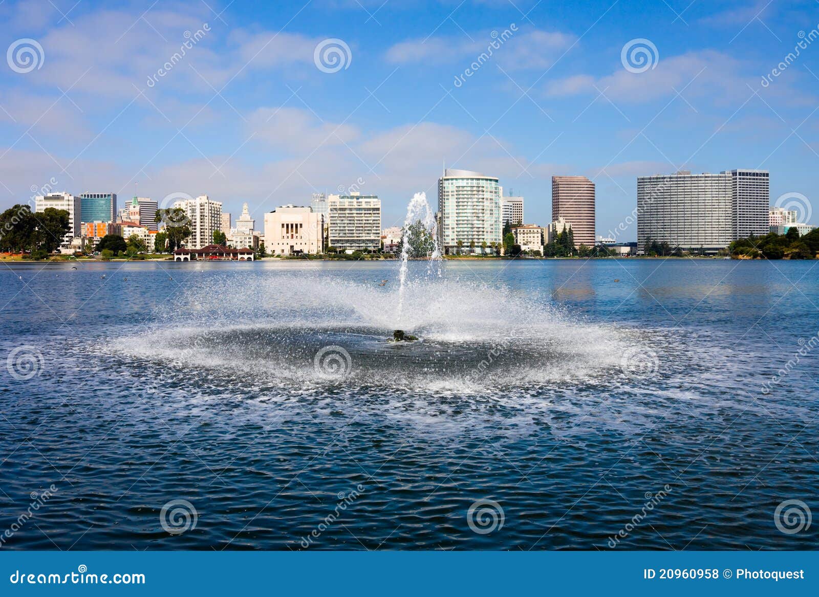Oakland stock photo. Image of fountain, cityscape, financial 20960958