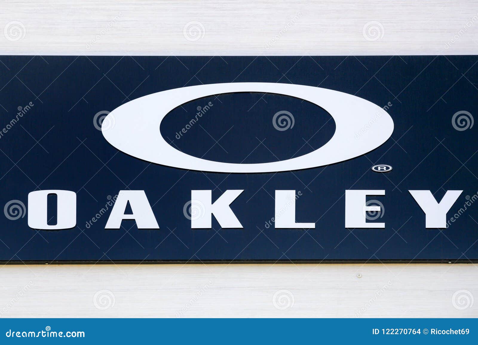 blue oakley logo | Sticker