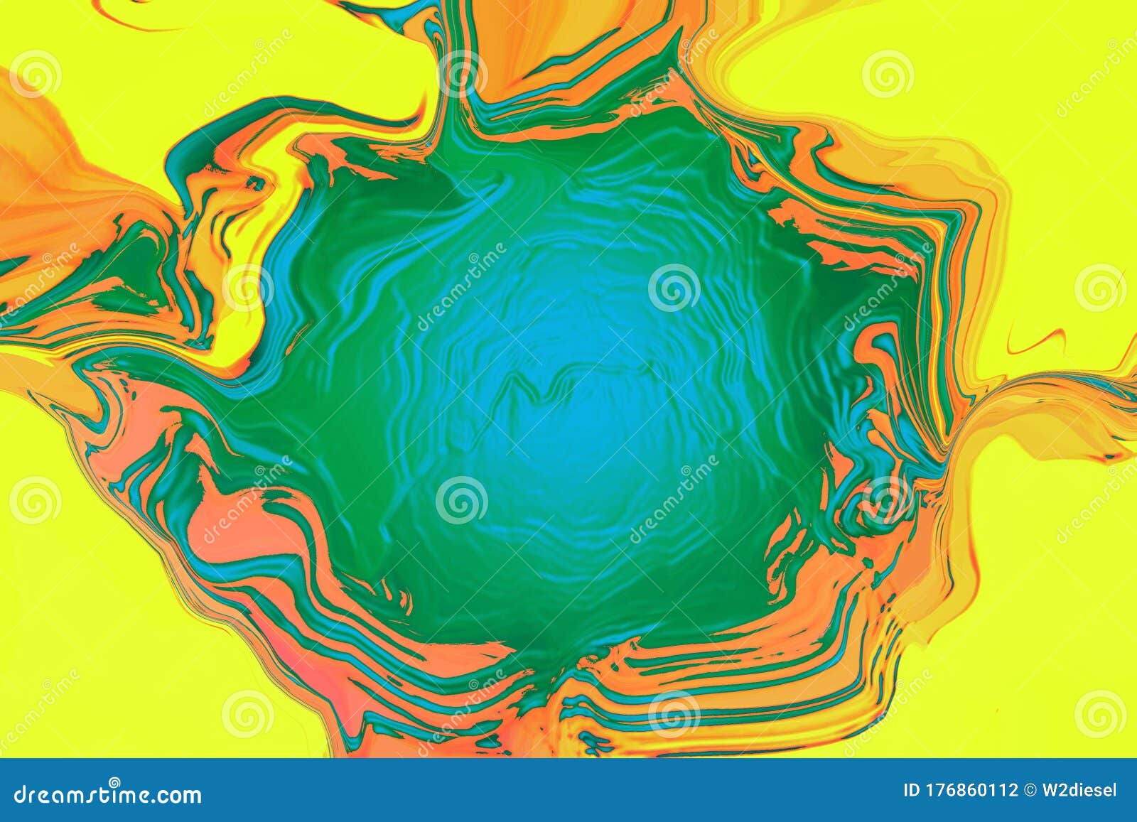 Oasis in the Desert 3d Abstract Design Stock Illustration ...