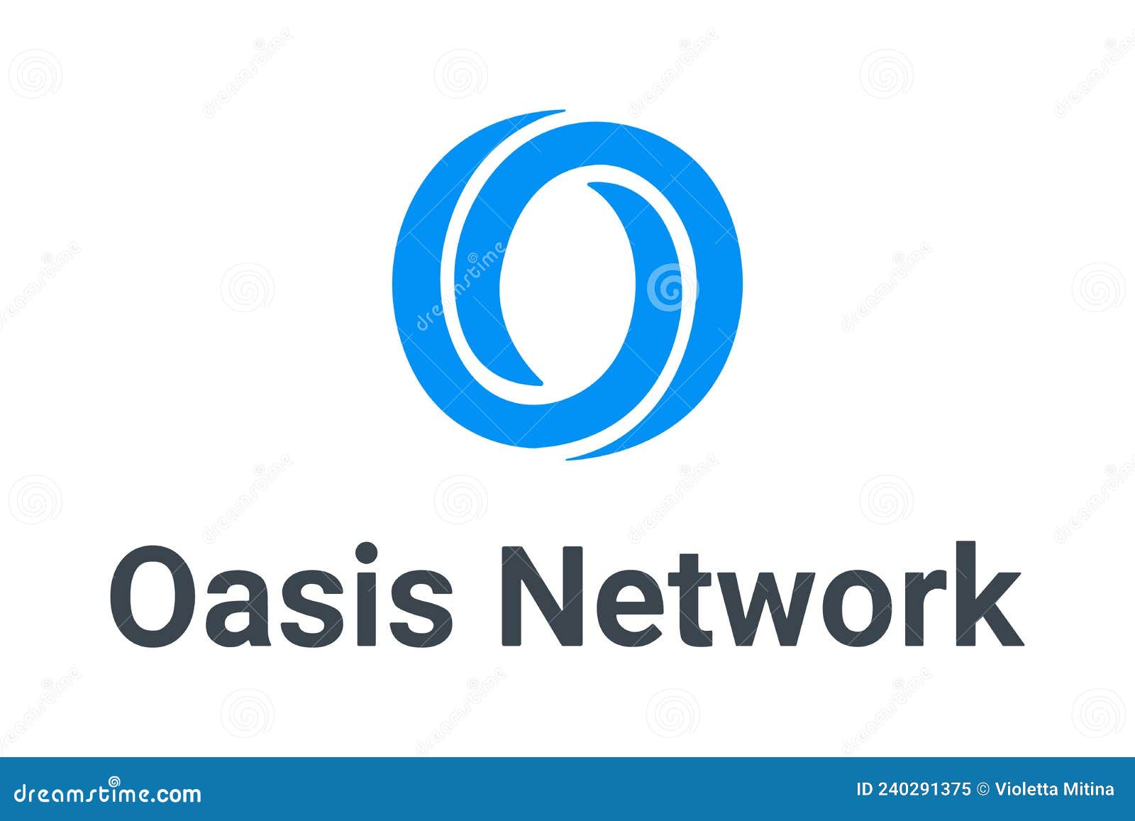 Oasis Network. Crypto Currency Logo on a White Backgroun Stock Vector -  Illustration of network, future: 240291375